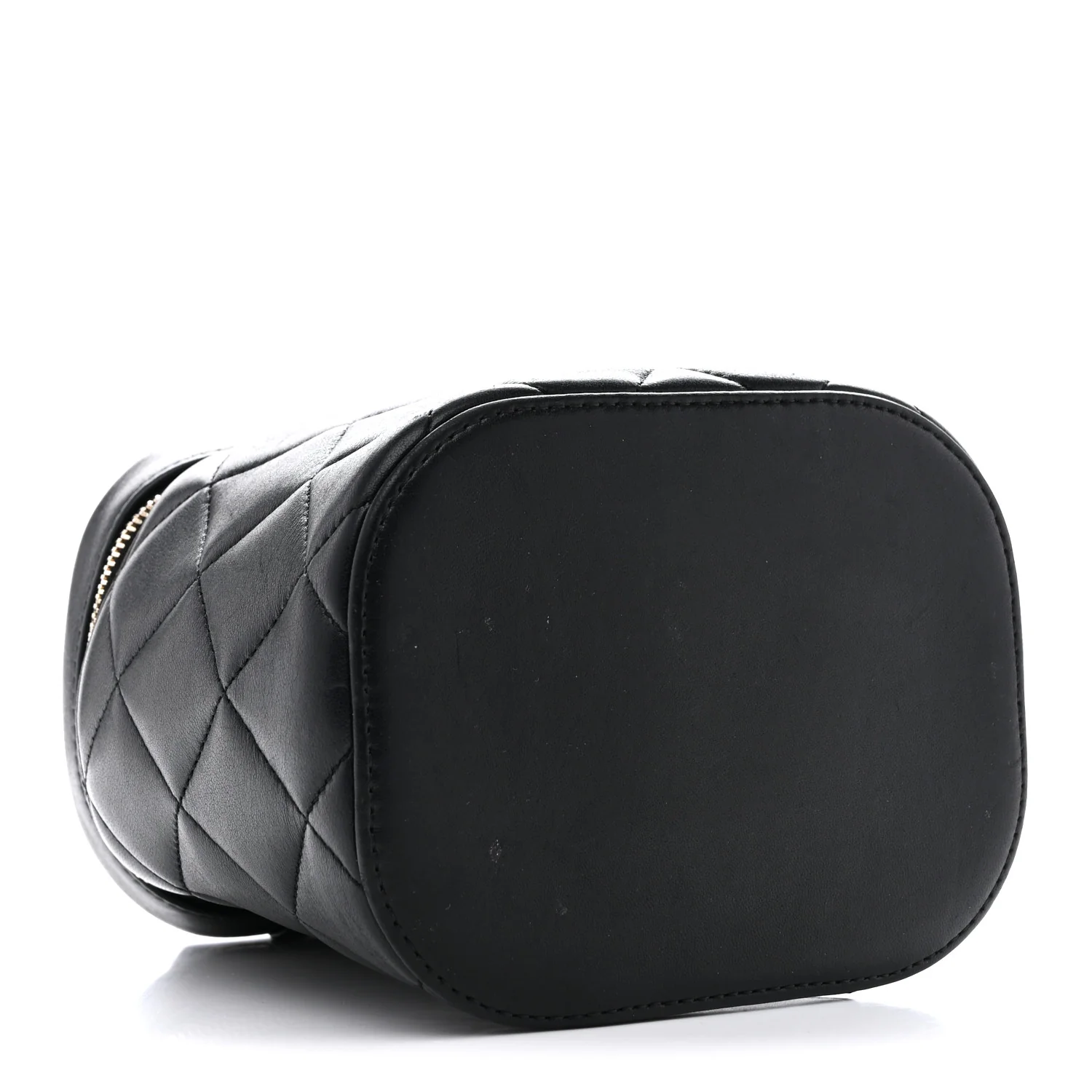 Lambskin Quilted Trendy Vanity Case Black - Image 4