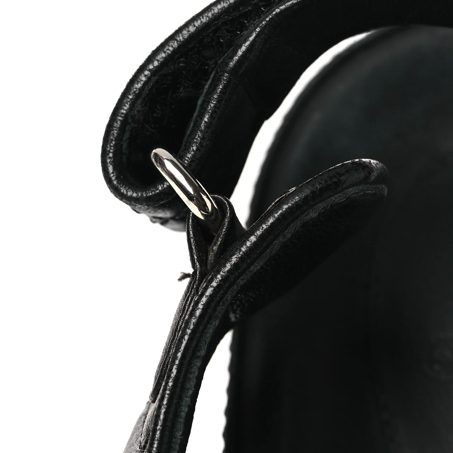 Lambskin Quilted Velcro Dad Sandals 38.5 So Black - Image 12