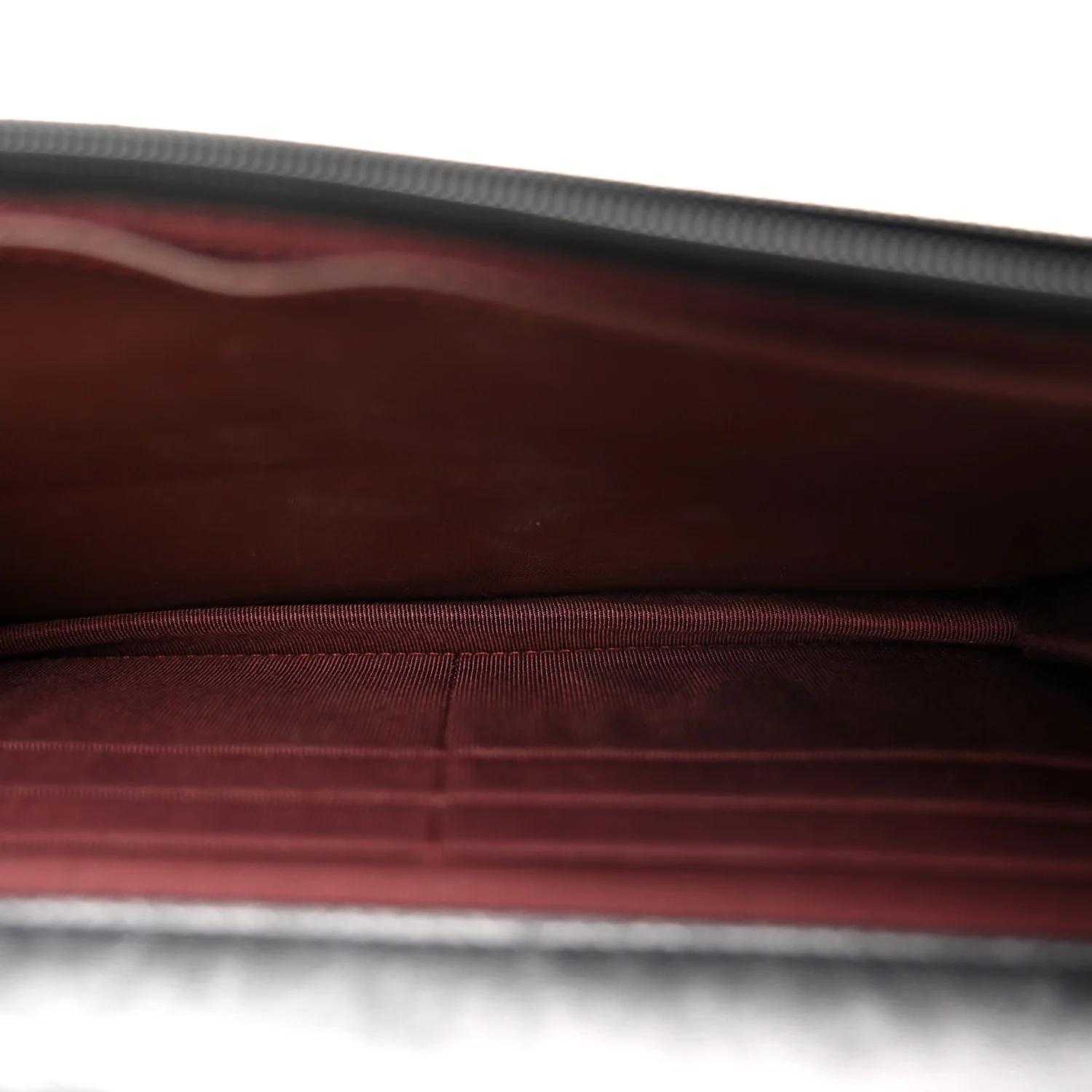 Lambskin Quilted Wallet On Chain WOC Black - Image 5