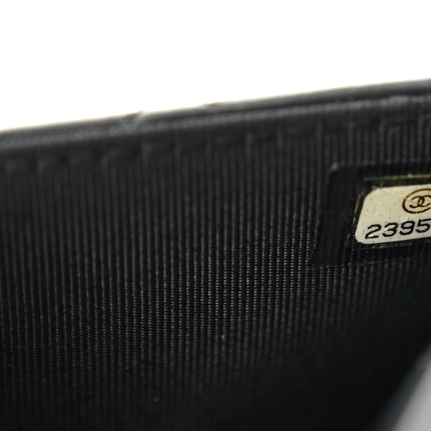 Lambskin Quilted Wallet On Chain WOC Black - Image 8