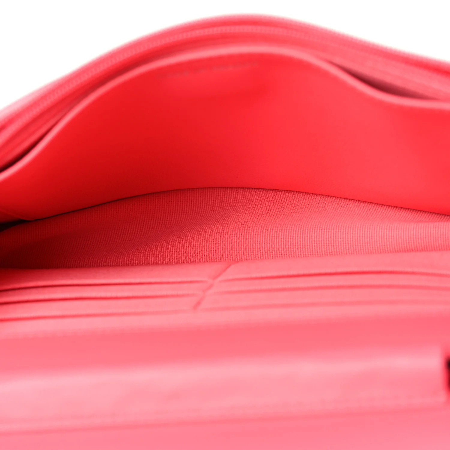 Lambskin Quilted Wallet On Chain WOC Coral Pink - Image 5