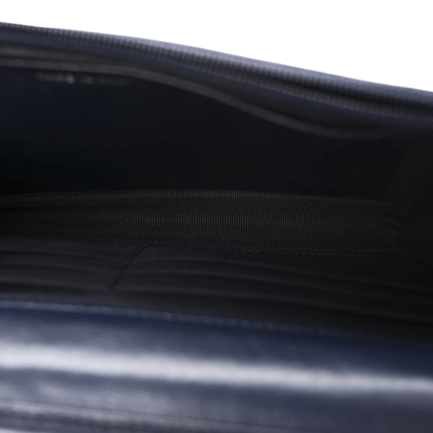 Lambskin Quilted Wallet On Chain WOC Navy Blue - Image 5