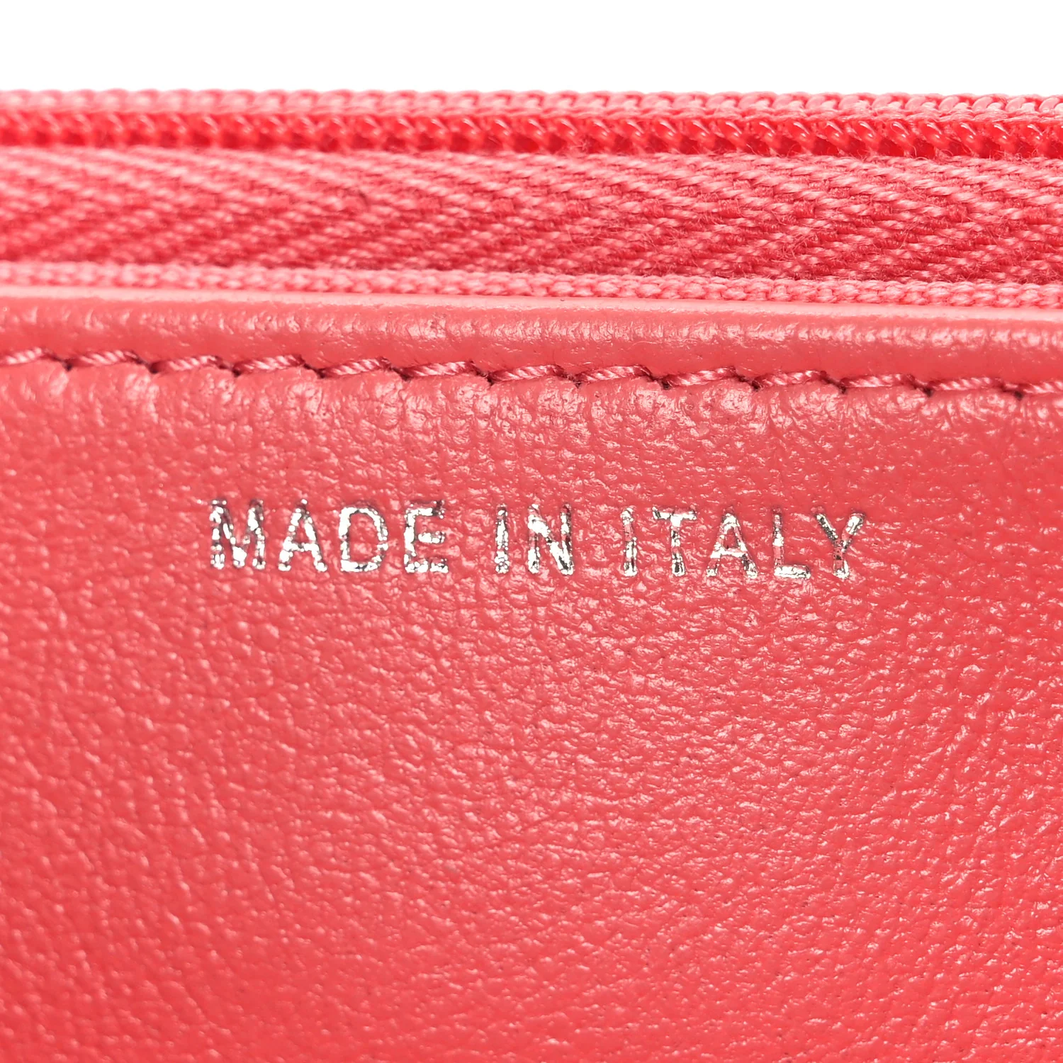 Lambskin Quilted Wallet On Chain WOC Pink - Image 7