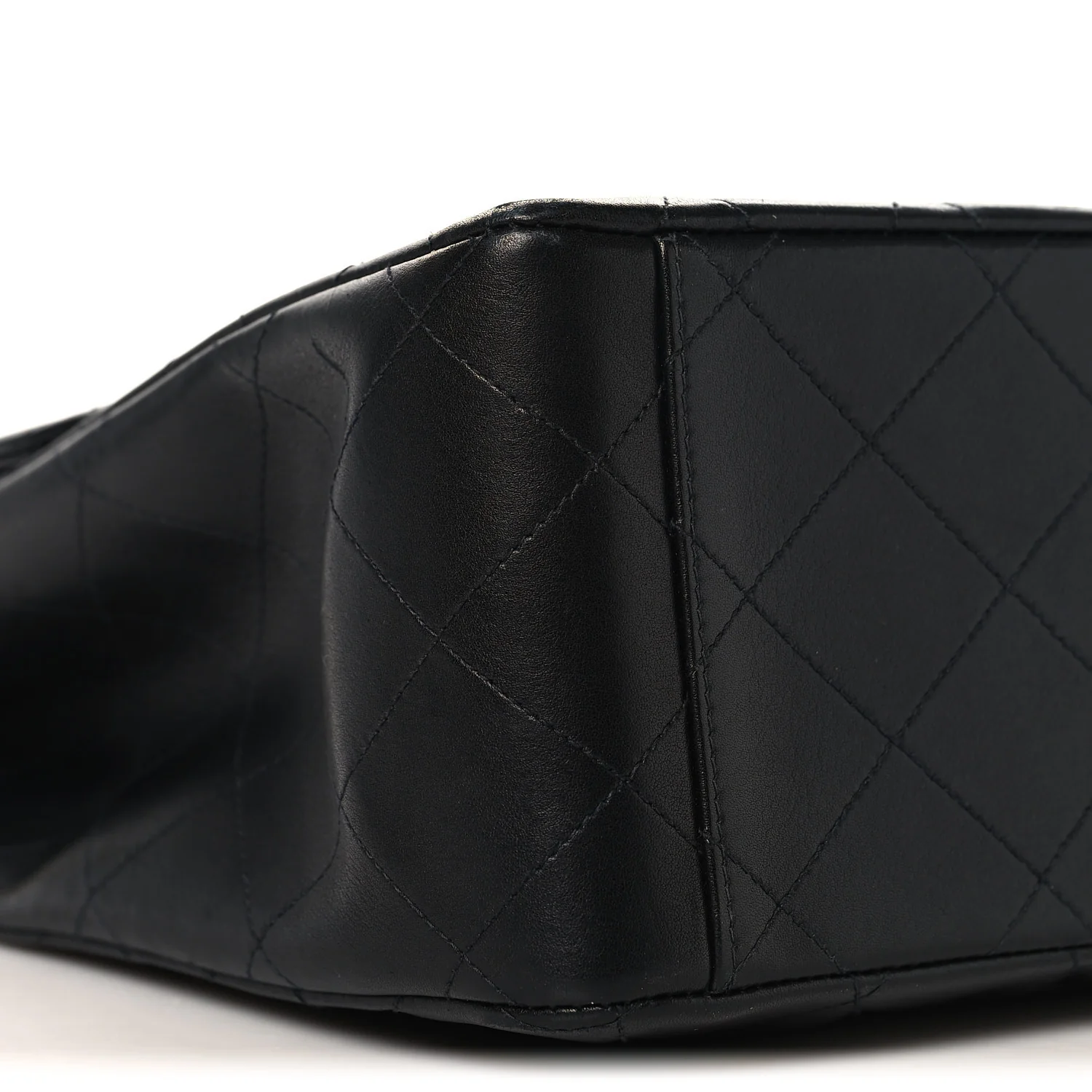 Lambskin Quilted XL Jumbo Single Flap Black - Image 10