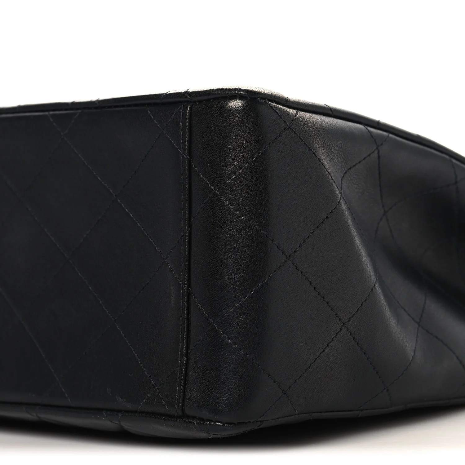 Lambskin Quilted XL Jumbo Single Flap Black - Image 11