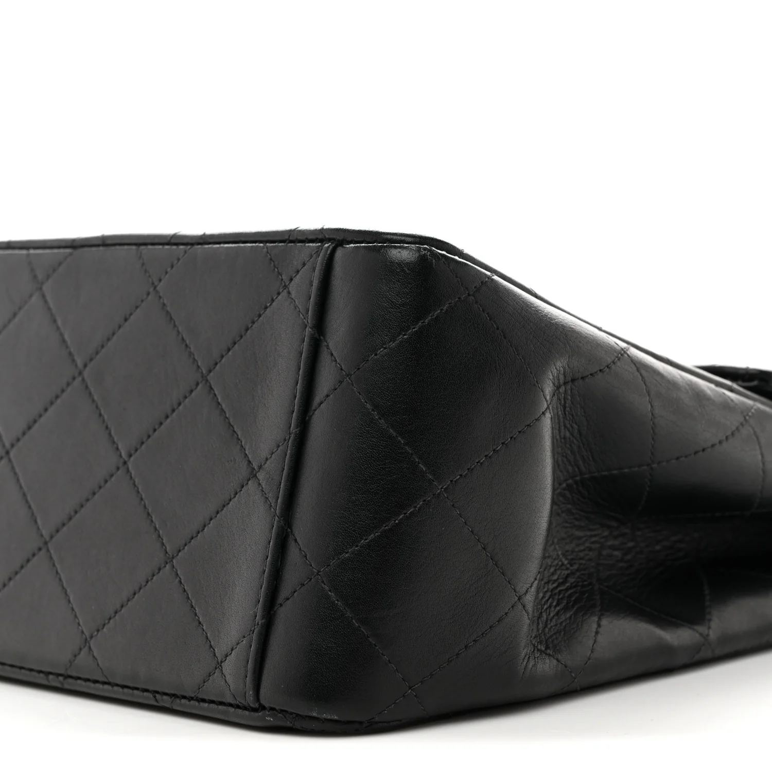 Lambskin Quilted XL Jumbo Single Flap Black - Image 11