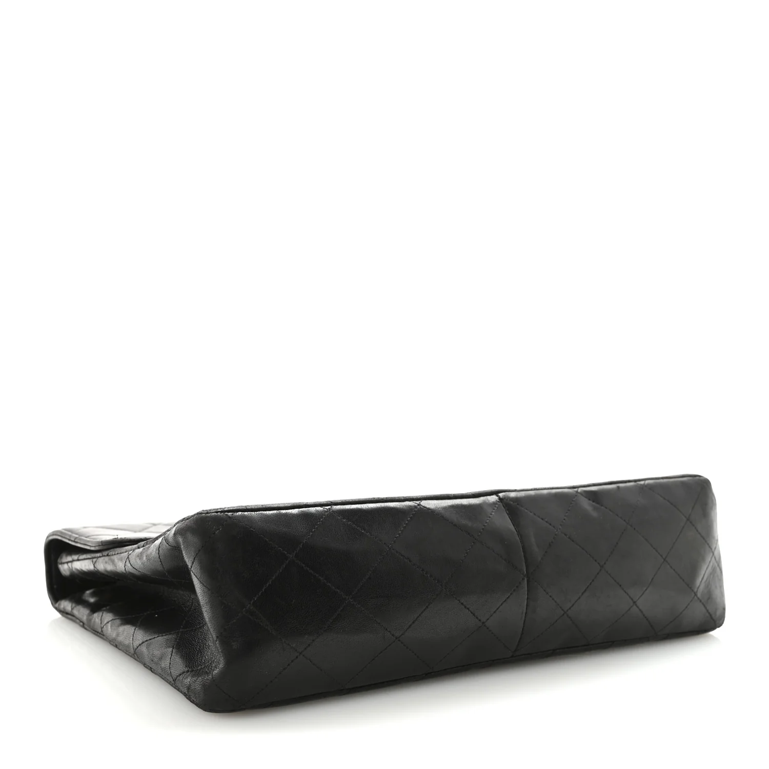 Lambskin Quilted XL Jumbo Single Flap Black - Image 4