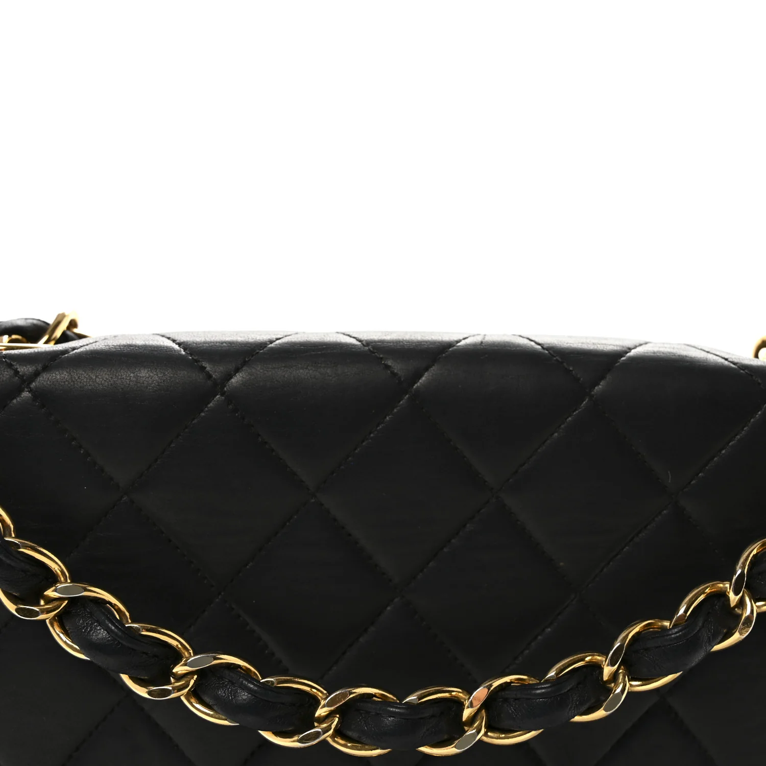 Lambskin Quilted XL Jumbo Single Flap Black - Image 8