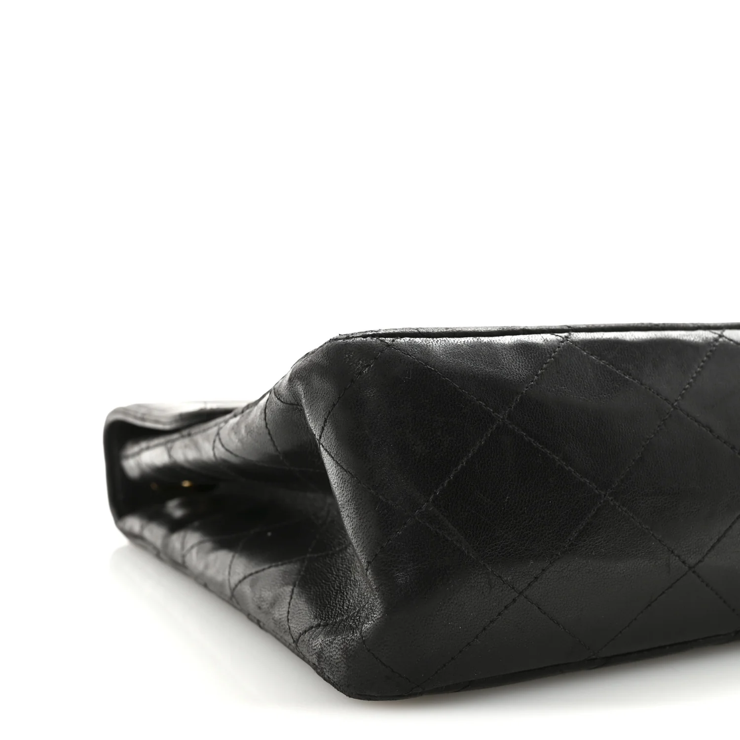 Lambskin Quilted XL Jumbo Single Flap Black - Image 9