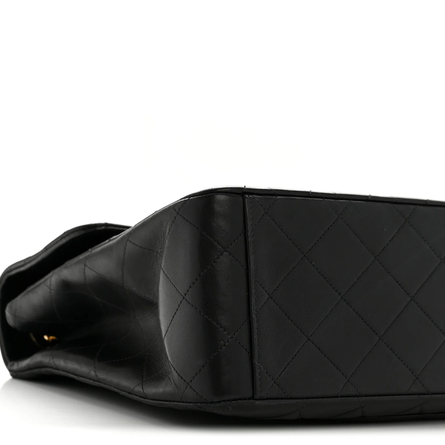 Lambskin Quilted XL Jumbo Single Flap Black - Image 10