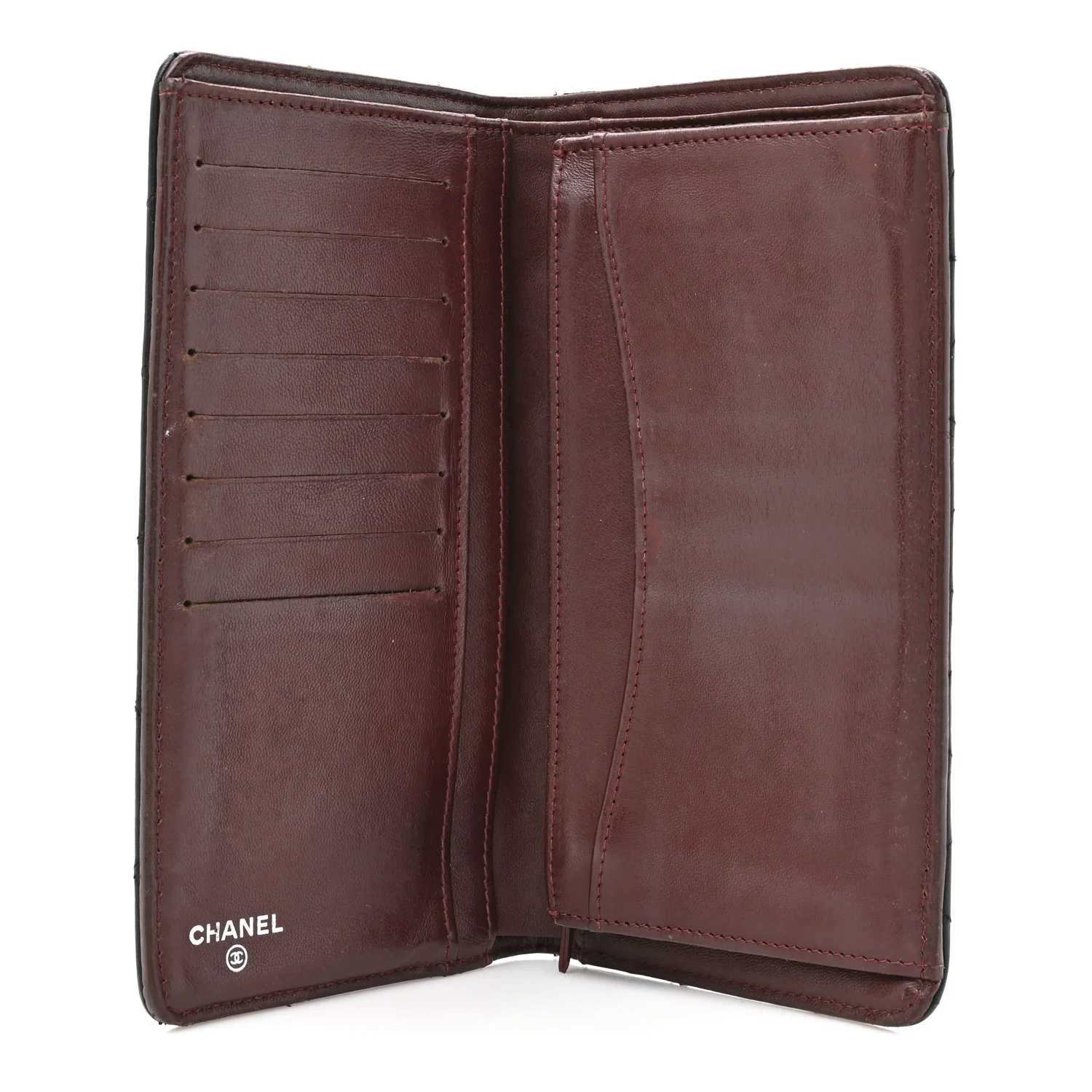Lambskin Quilted Yen Wallet Black - Image 5