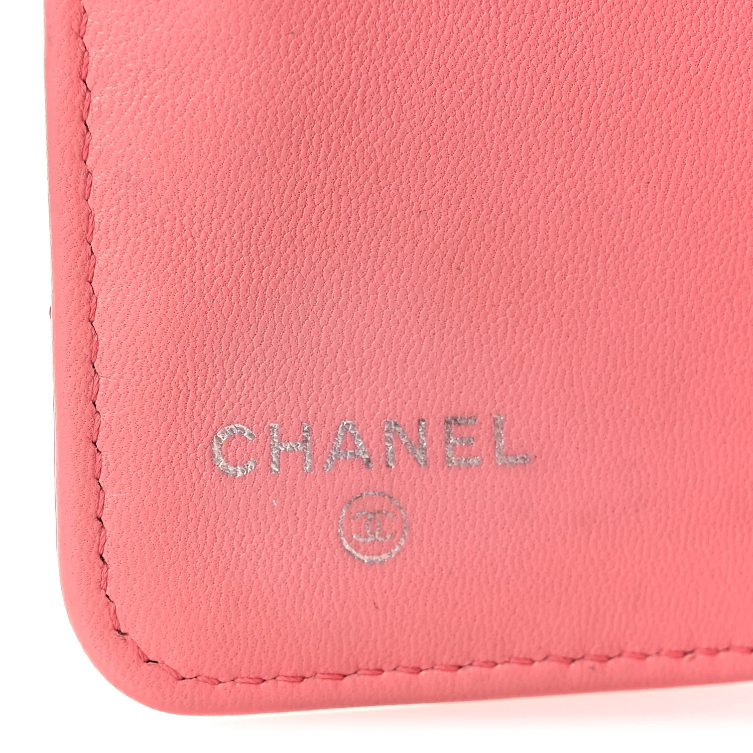 Lambskin Quilted Yen Wallet Pink - Image 6
