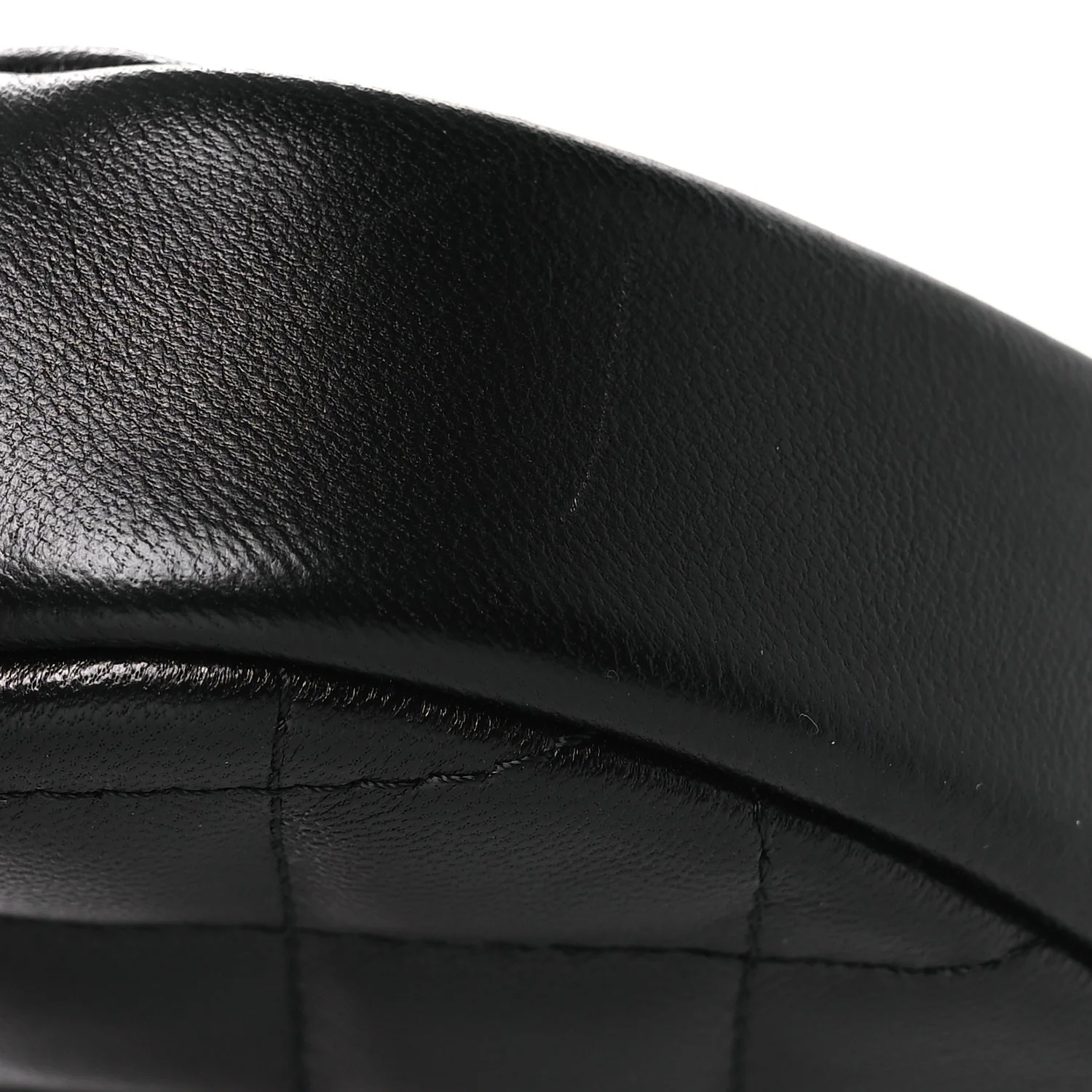 Lambskin Quilted Zip Around Classic Coin Purse Black - Image 6