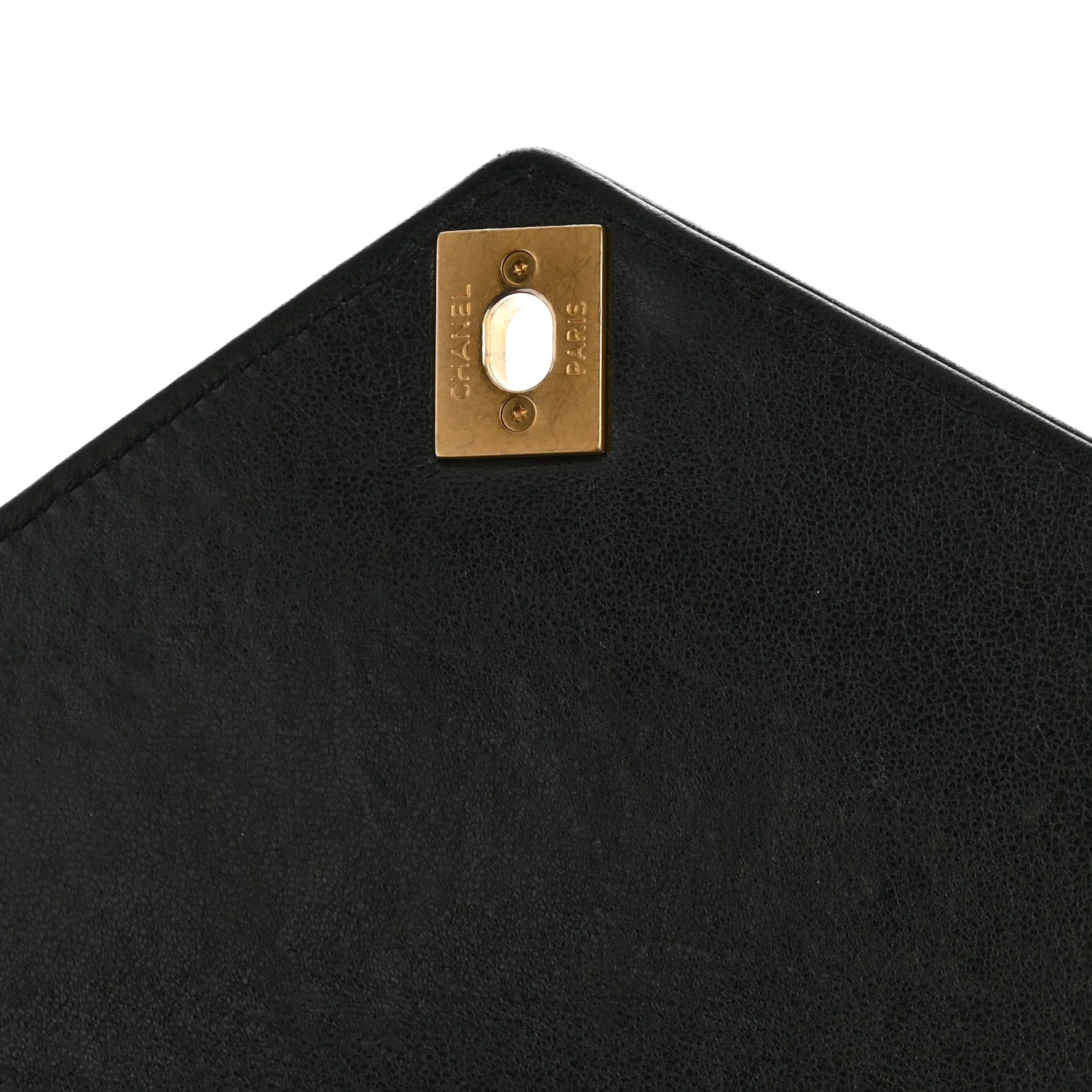 Lambskin Reversed Chevron Quilted Flap Black - Image 12
