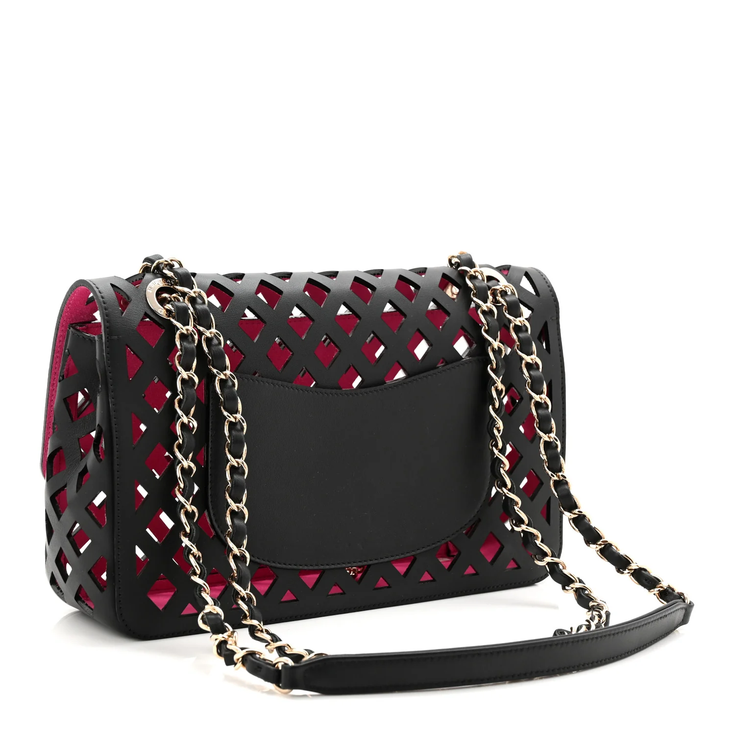 Lambskin Sea Through Flap Black Multicolor - Image 4