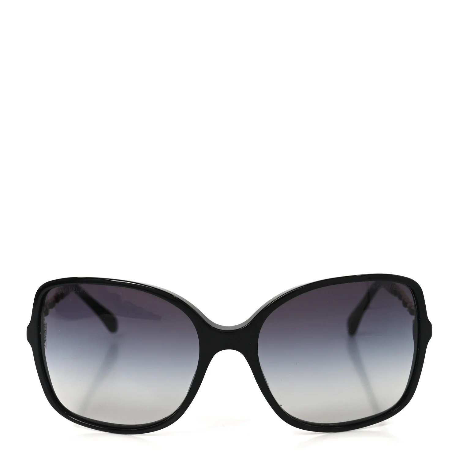 Lambskin Square Chain Sunglasses 5210-Q Black - Image 2