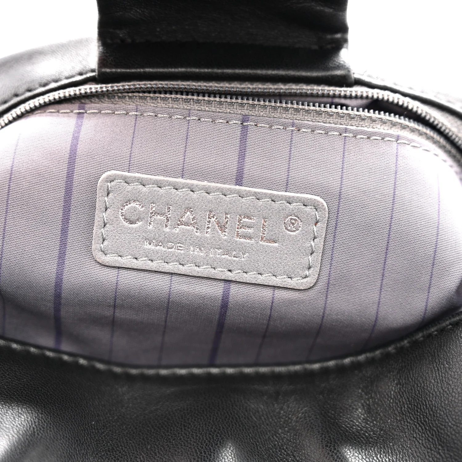Lambskin Studded Accordion CC Flap Black - Image 7