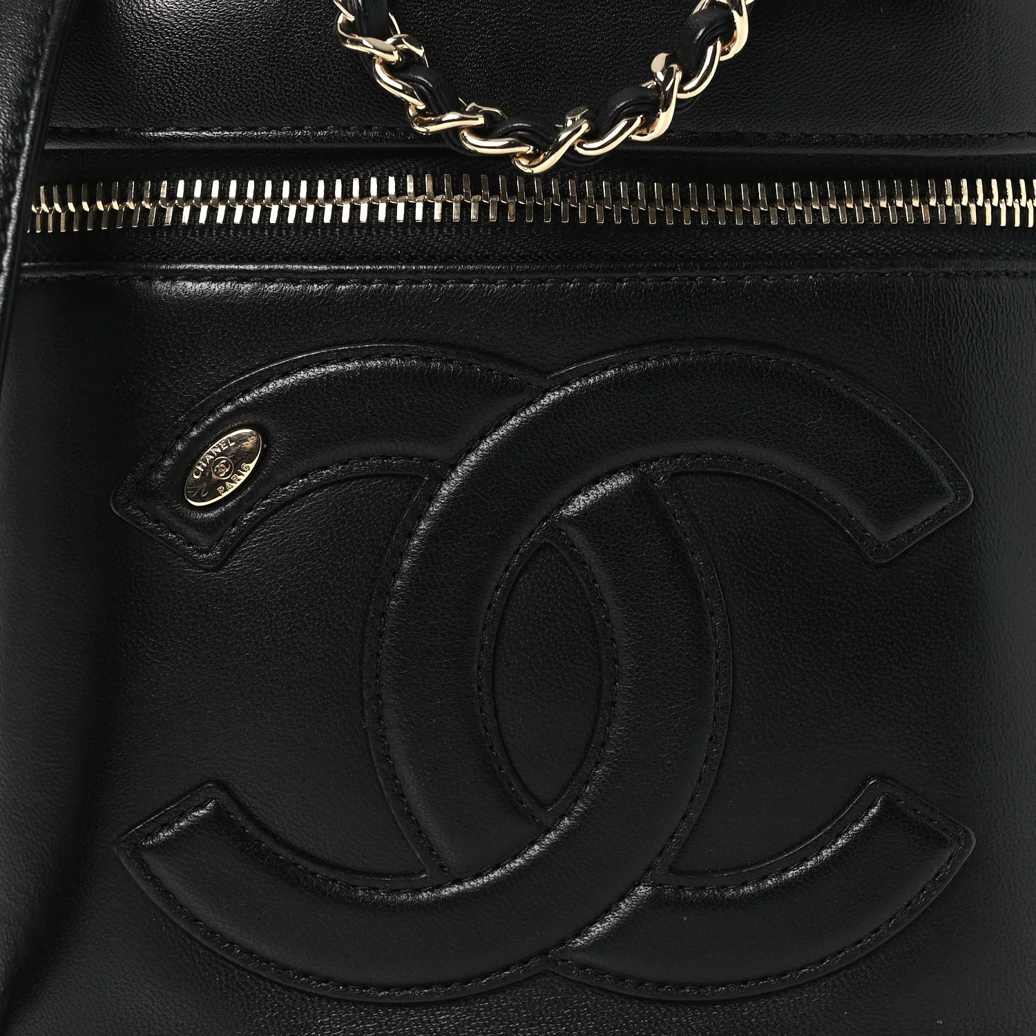 Lambskin Timeless Vanity Cosmetic Case Black - Image 8