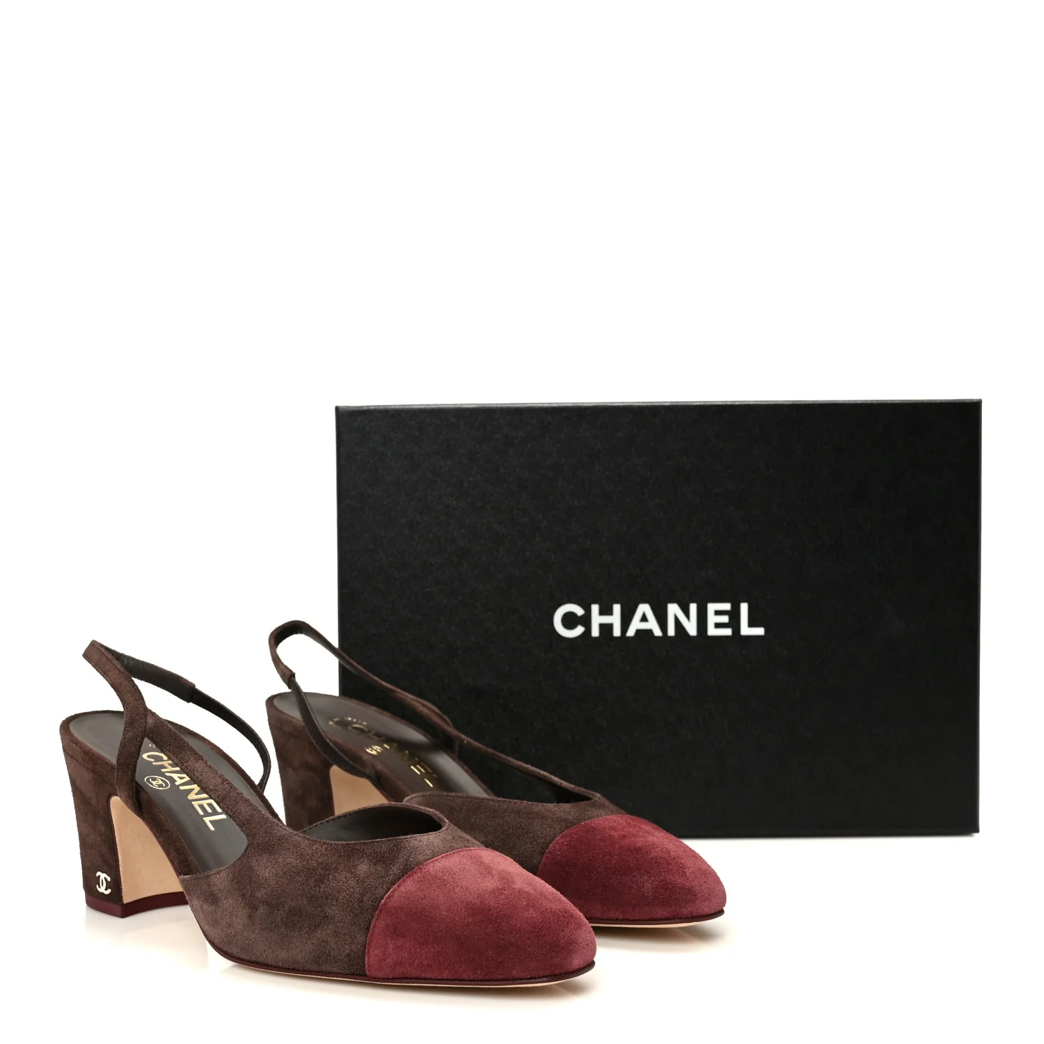 Laminated Crumpled Lambskin Grosgrain Cap Toe CC Ballerina Flats 39 Light Gold Black - Image 10