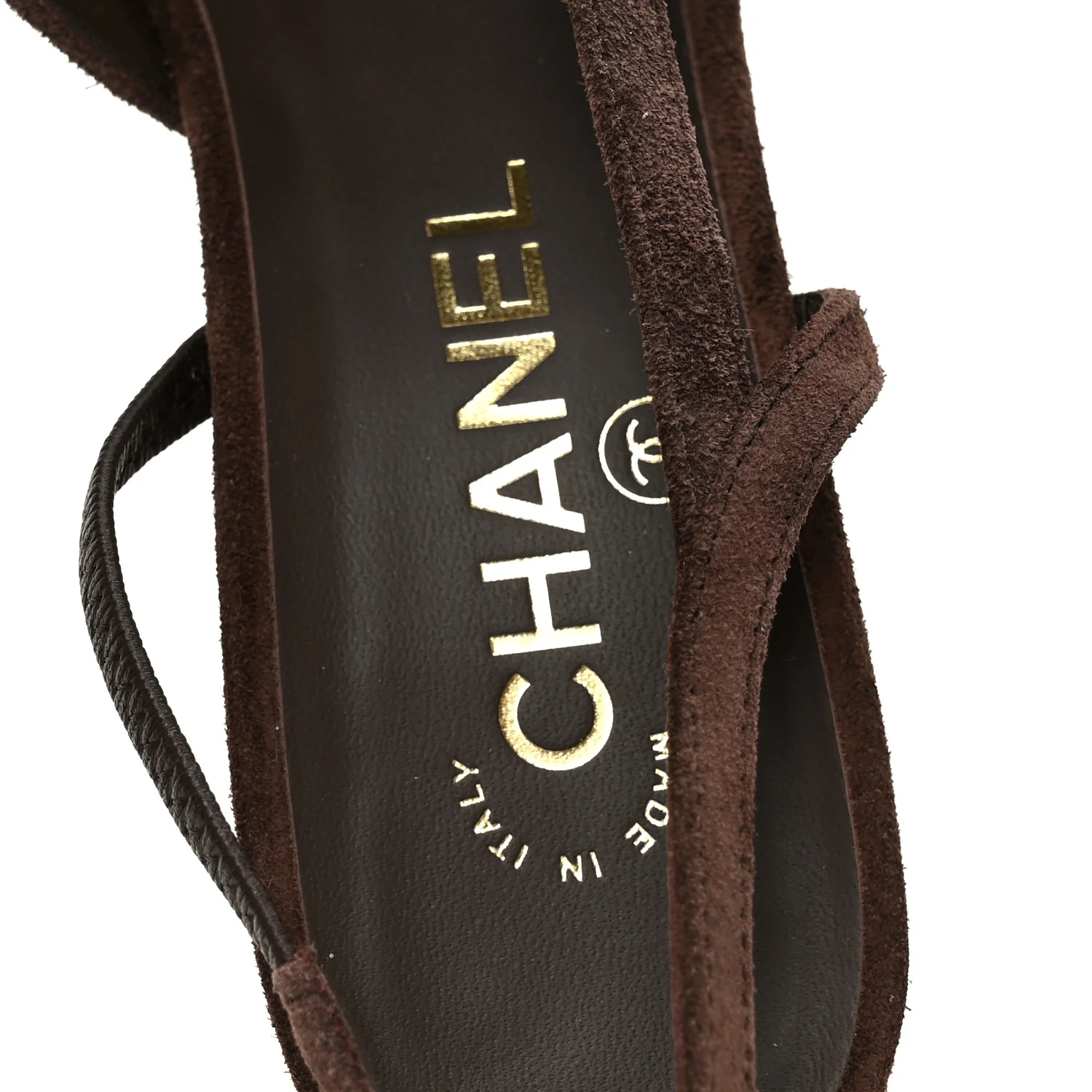 Laminated Crumpled Lambskin Grosgrain Cap Toe CC Ballerina Flats 39 Light Gold Black - Image 7