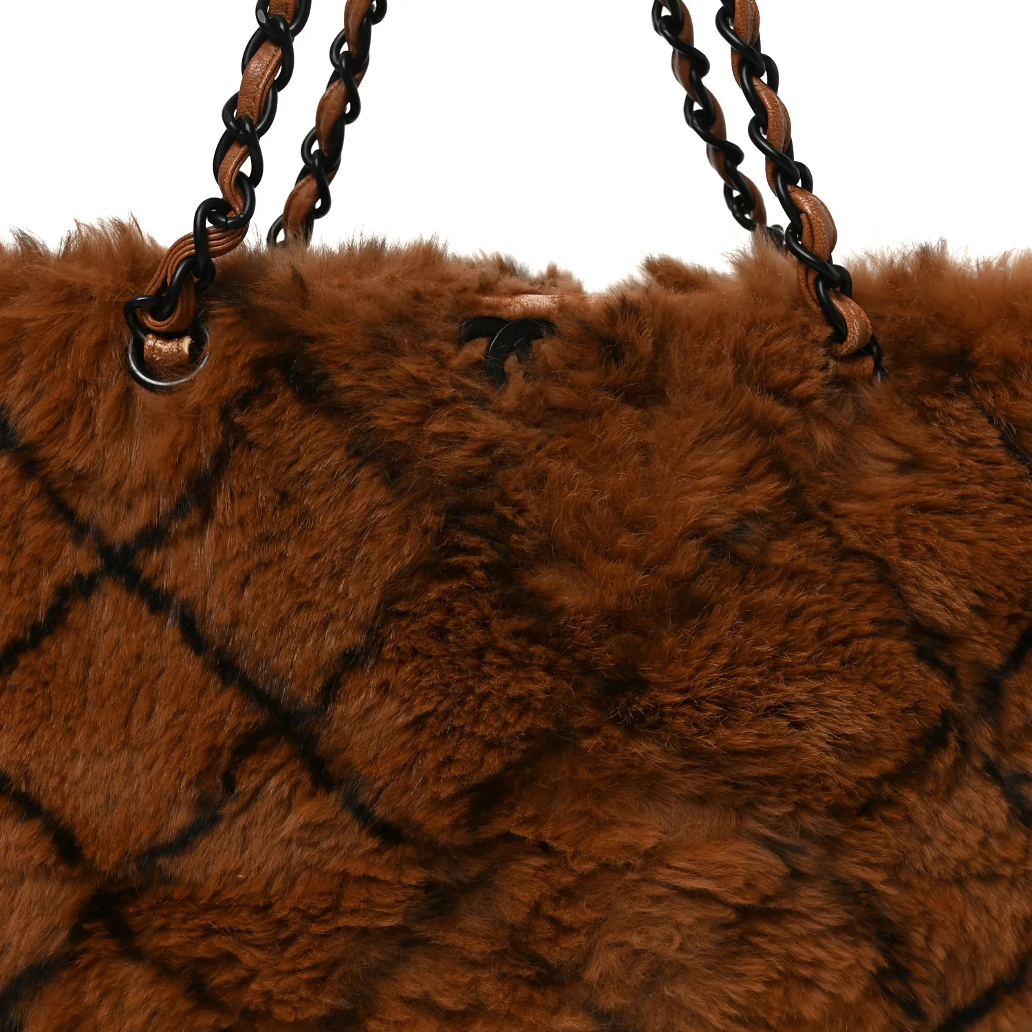 Lapin Fur Quilt Pattern Tote Brown - Image 8