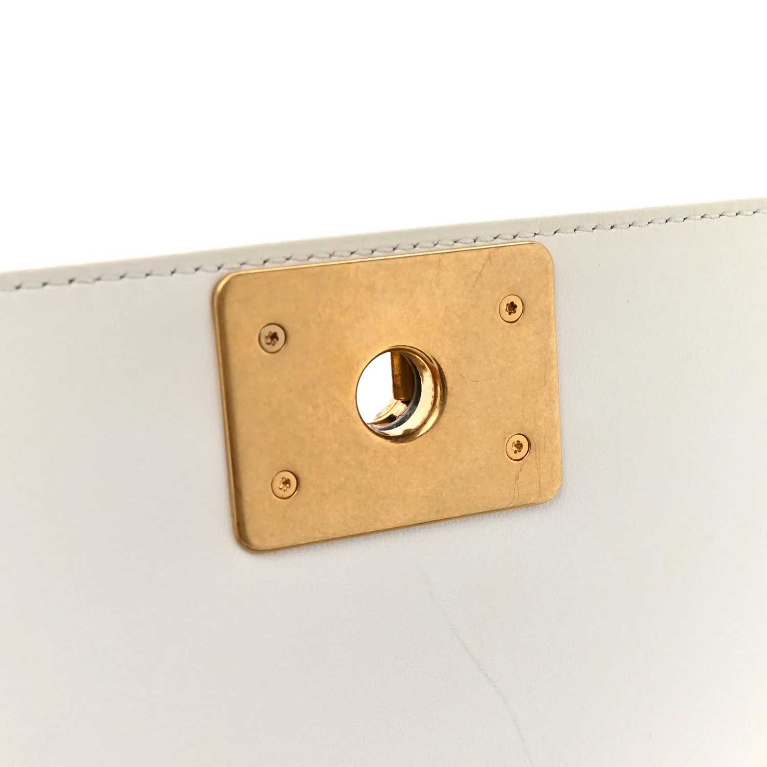 Lizard Chevron Small Boy Flap White Gold - Image 13