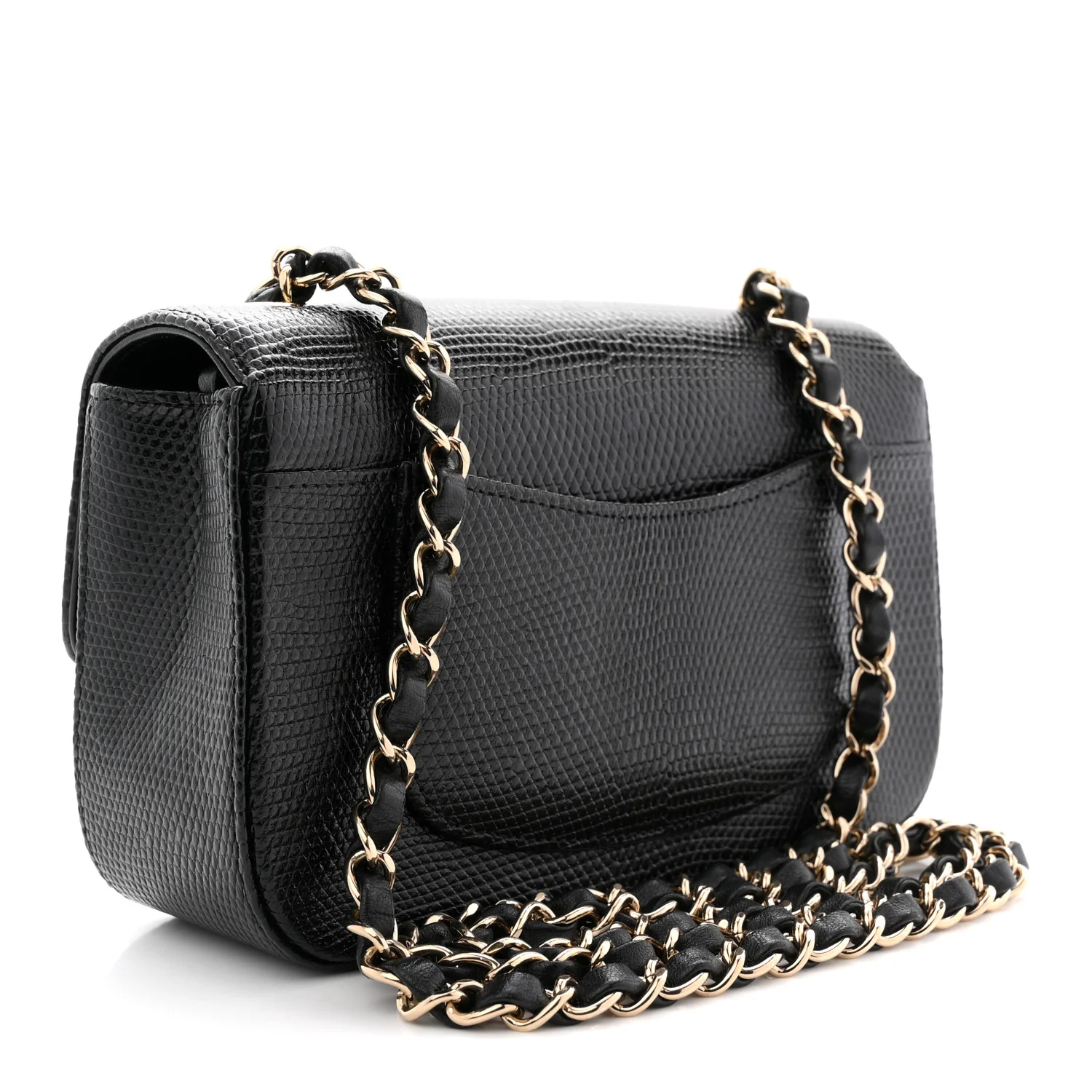 Lizard Mini Rectangular Flap Black - Image 3