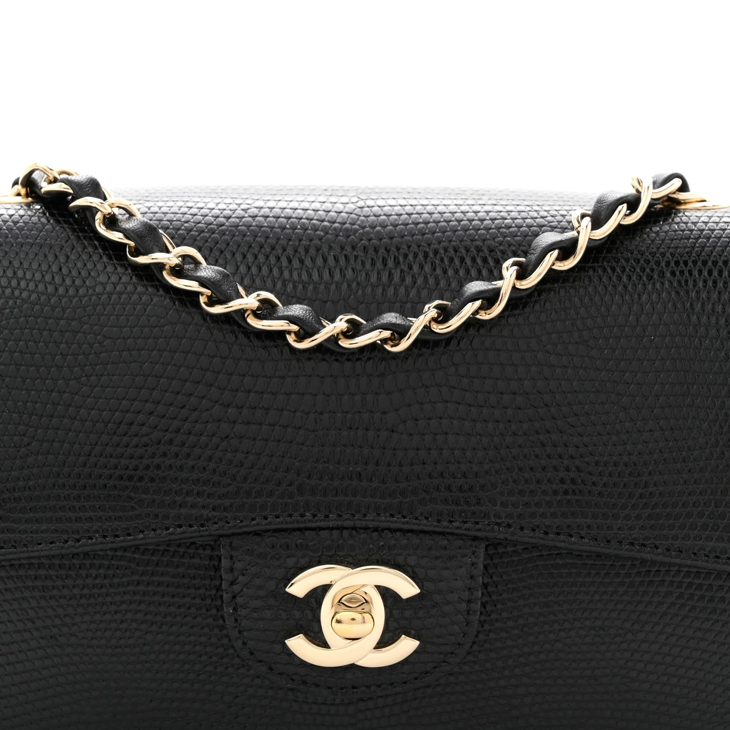 Lizard Mini Rectangular Flap Black - Image 8