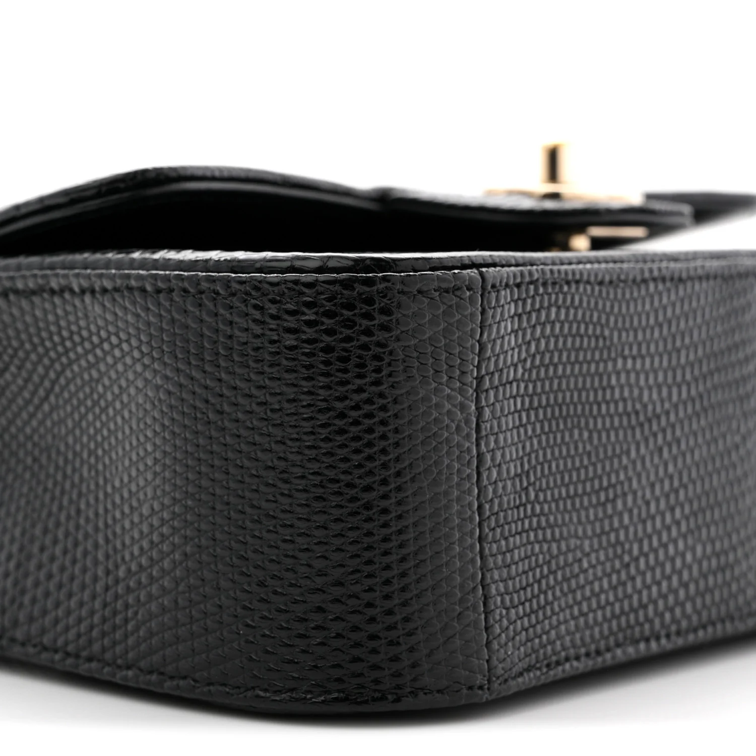 Lizard Mini Rectangular Flap Black - Image 9