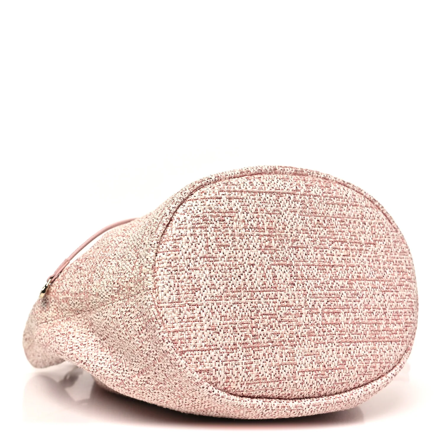 Lurex Boucle Deauville Drawstring Bag Pink - Image 4