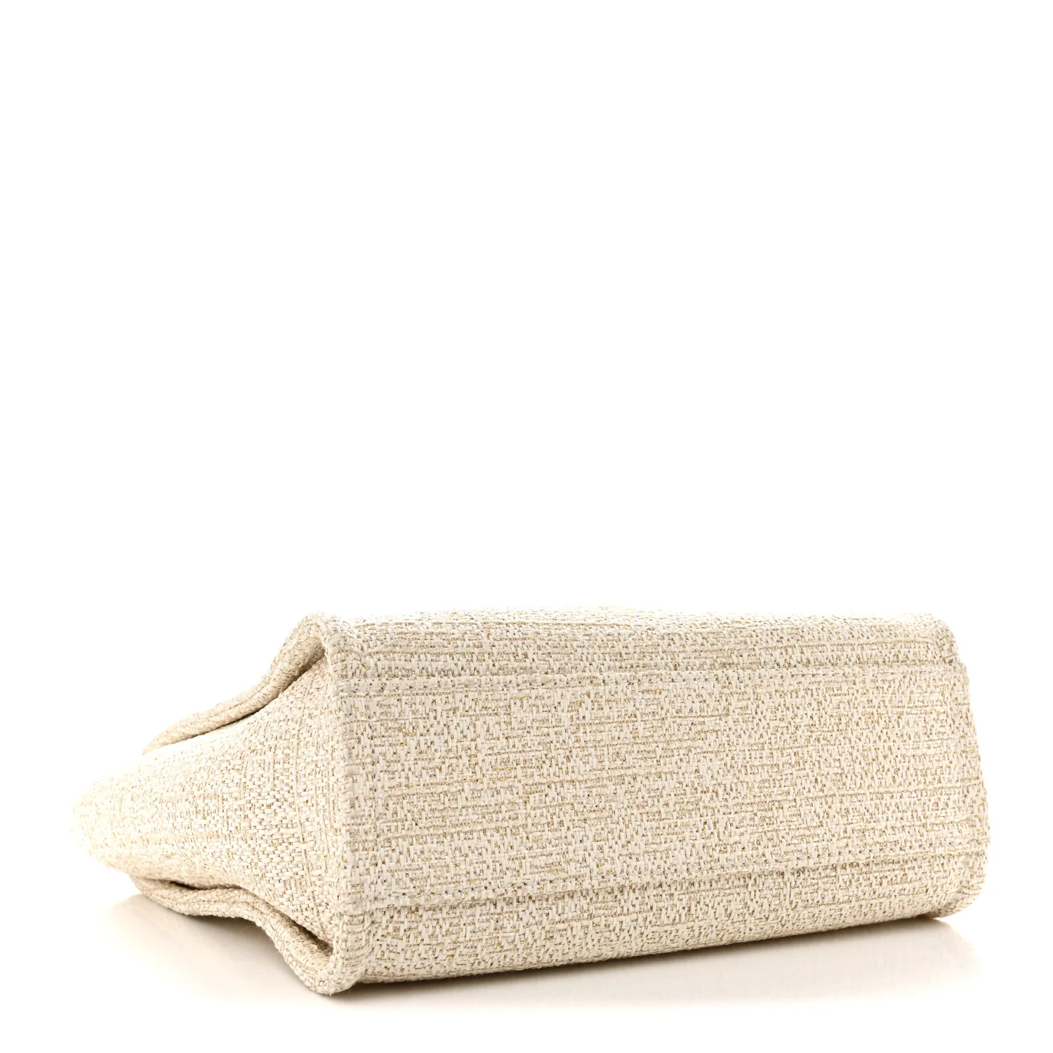 Lurex Boucle Mini Deauville Tote White - Image 4