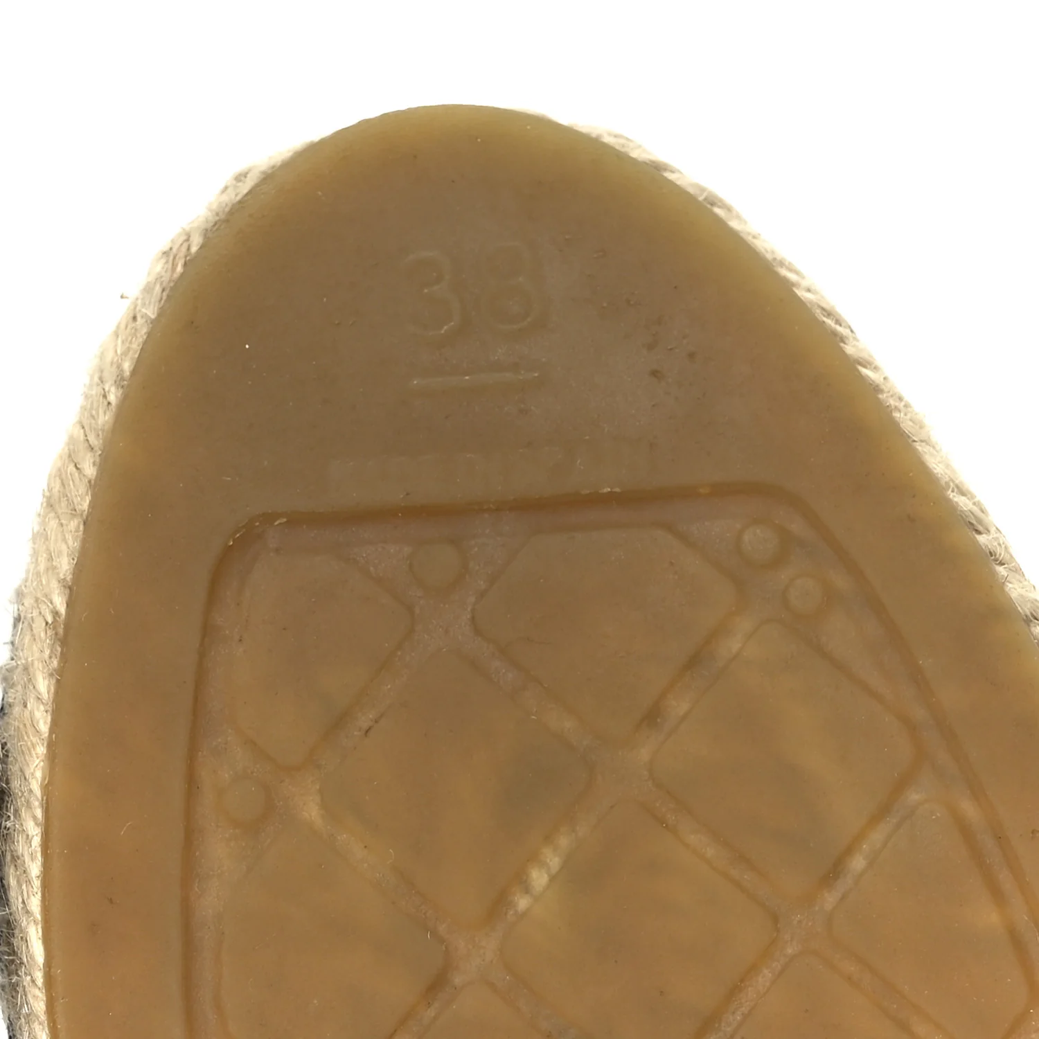 Mesh Grosgrain CC Espadrilles 38 Black White - Image 10