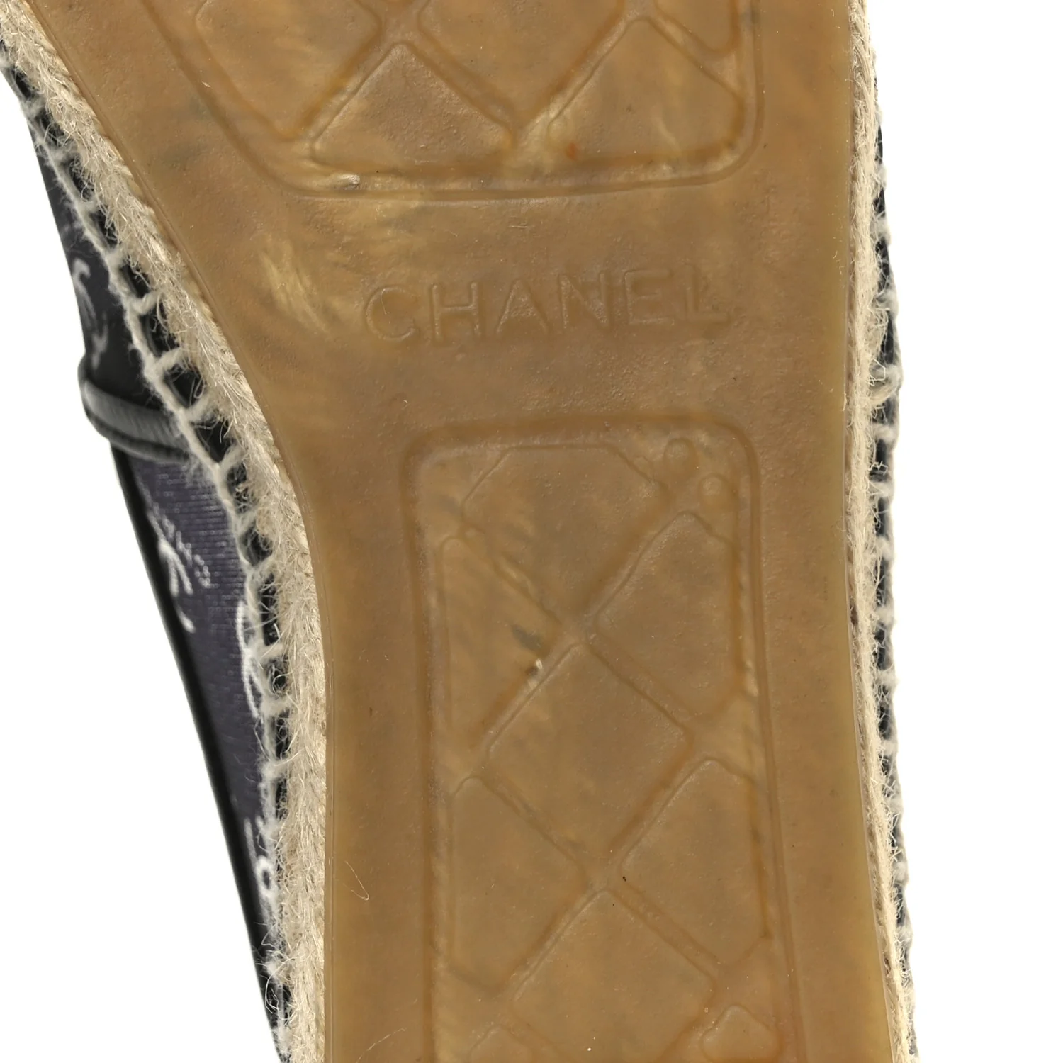 Mesh Grosgrain CC Espadrilles 38 Black White - Image 9
