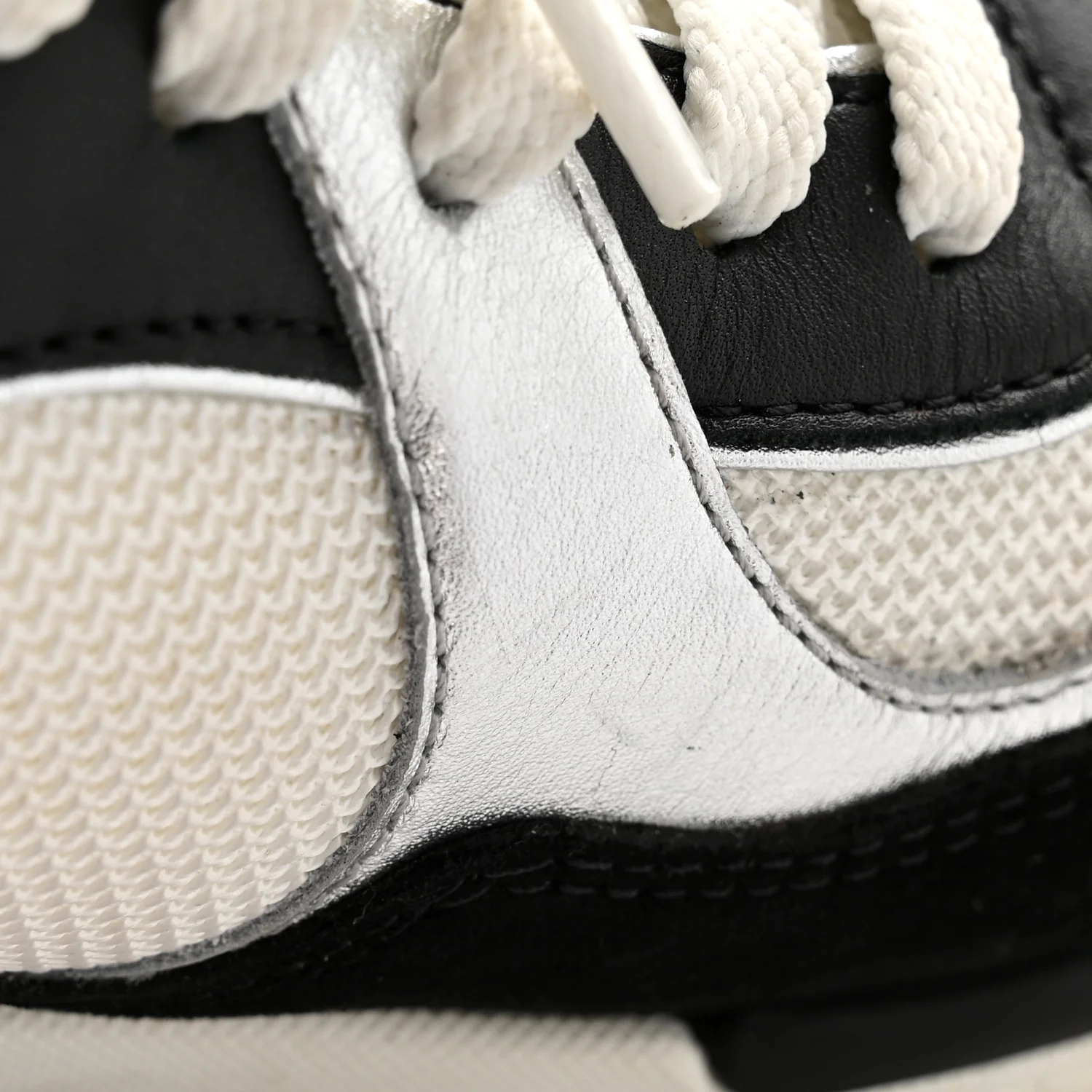 Mesh Suede Calfskin Grained Calfskin Womens CC Sneakers 38 Black White Silver - Image 11