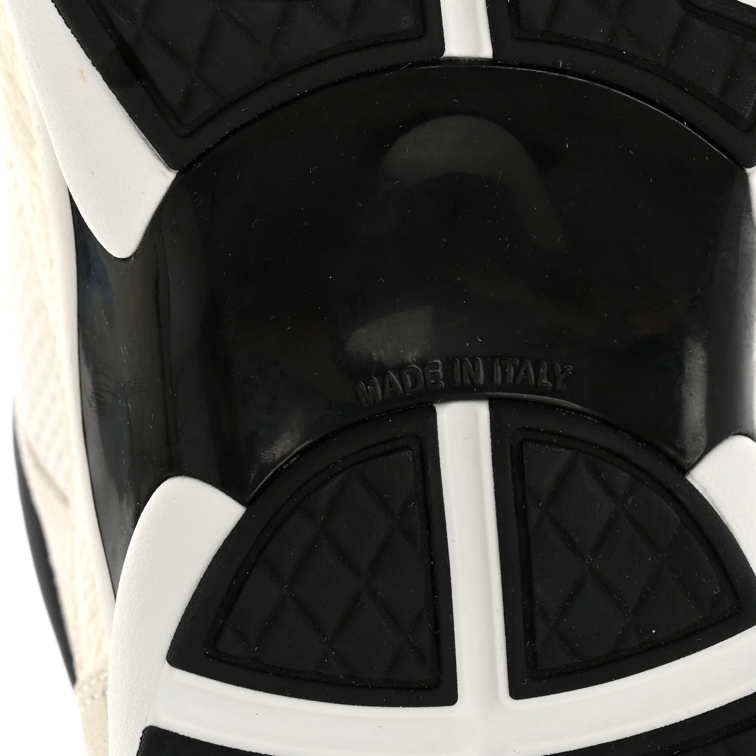 Mesh Suede Grained Calfskin Womens CC Sneakers 38.5 White Black - Image 7