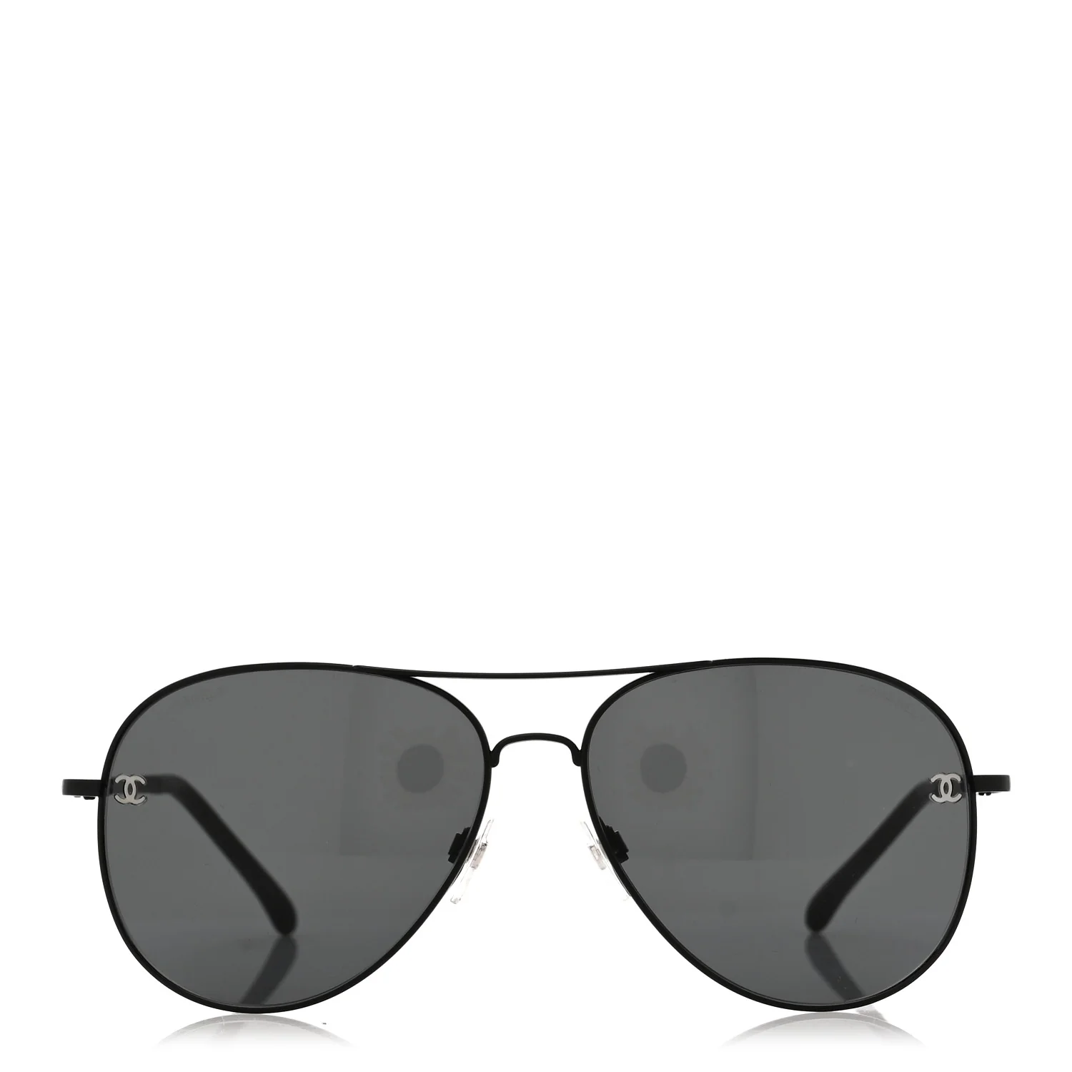 Metal Aviator CC Sunglasses 4189-T-Q Black - Image 2
