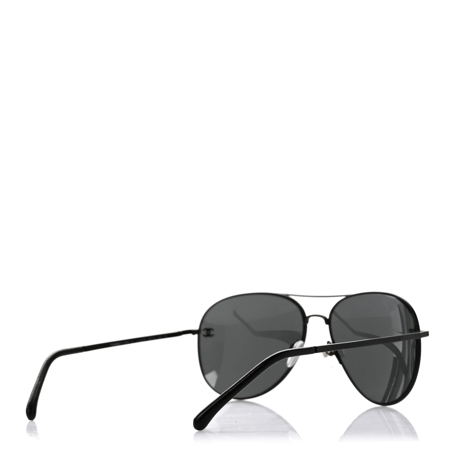 Metal Aviator CC Sunglasses 4189-T-Q Black - Image 4