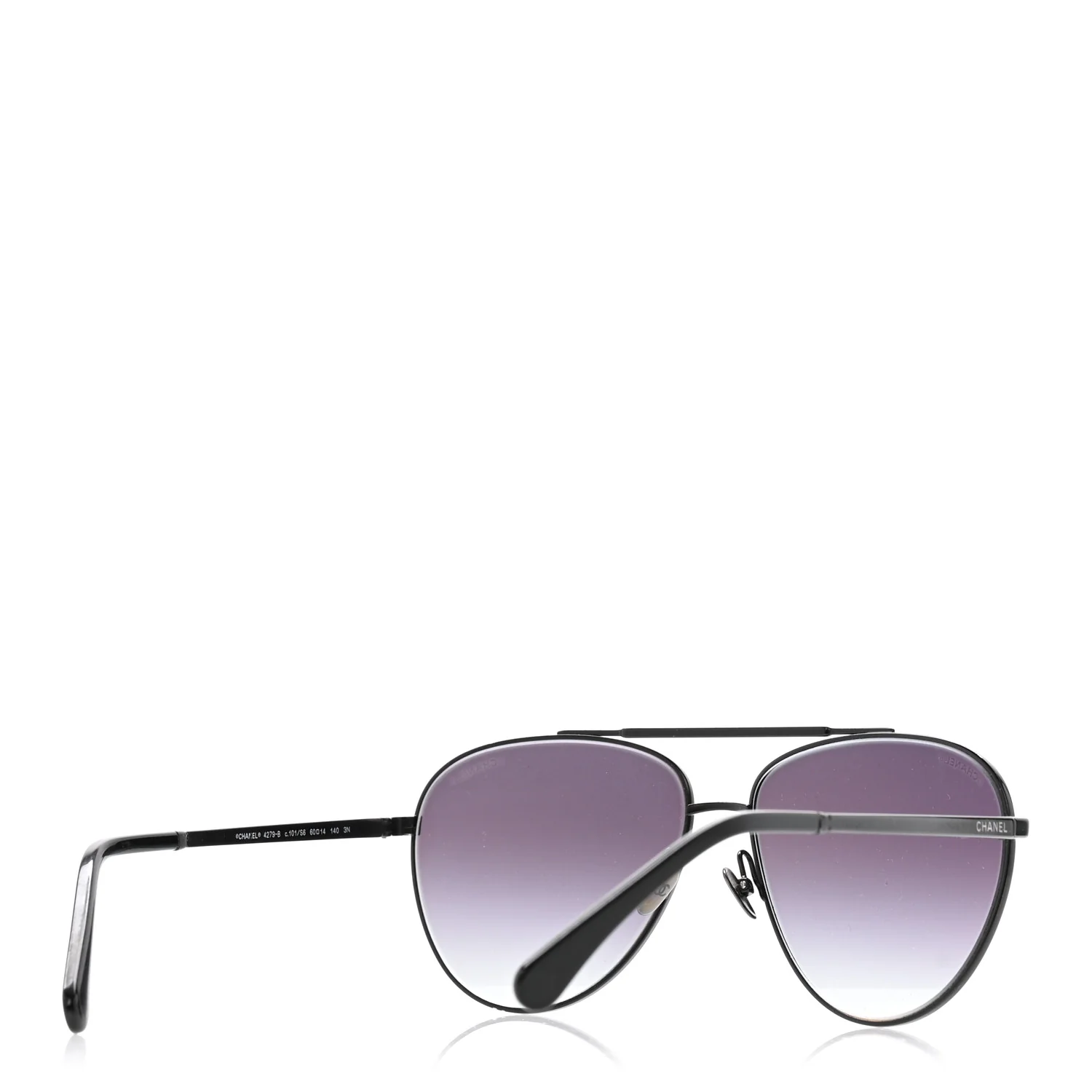 Metal Aviator Sunglasses 4279-B Black - Image 4
