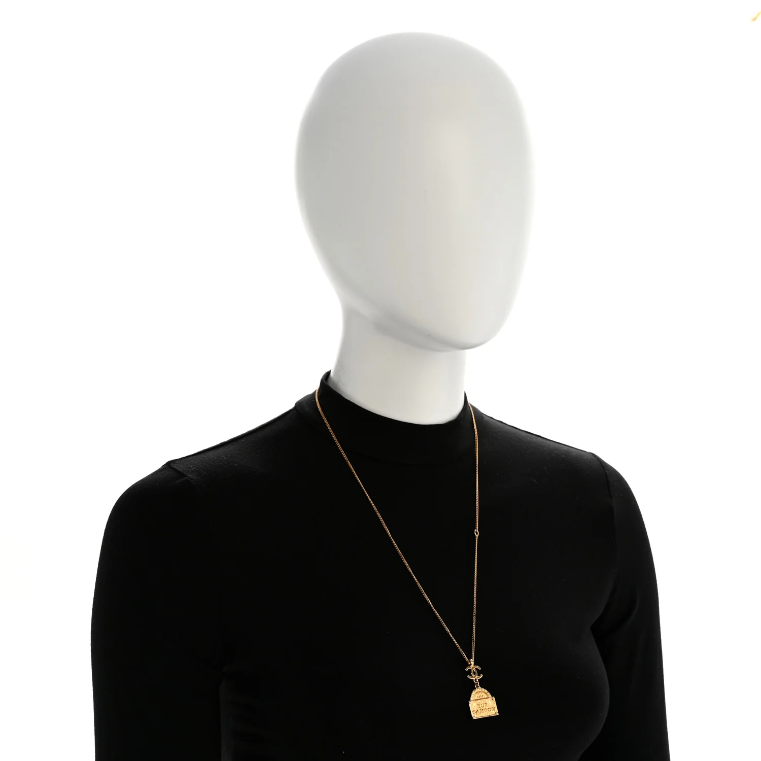 Metal CC Rue Cambon Necklace Gold - Image 2