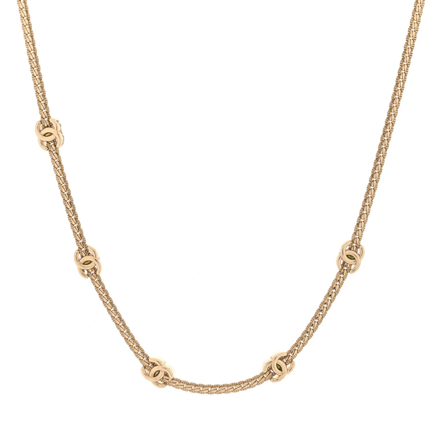 Metal Chain CC Choker Gold