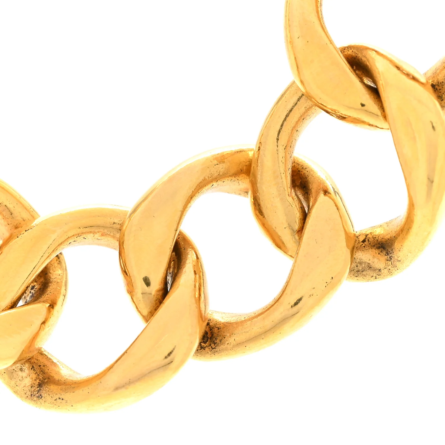 Metal Chain Link Necklace Gold - Image 4