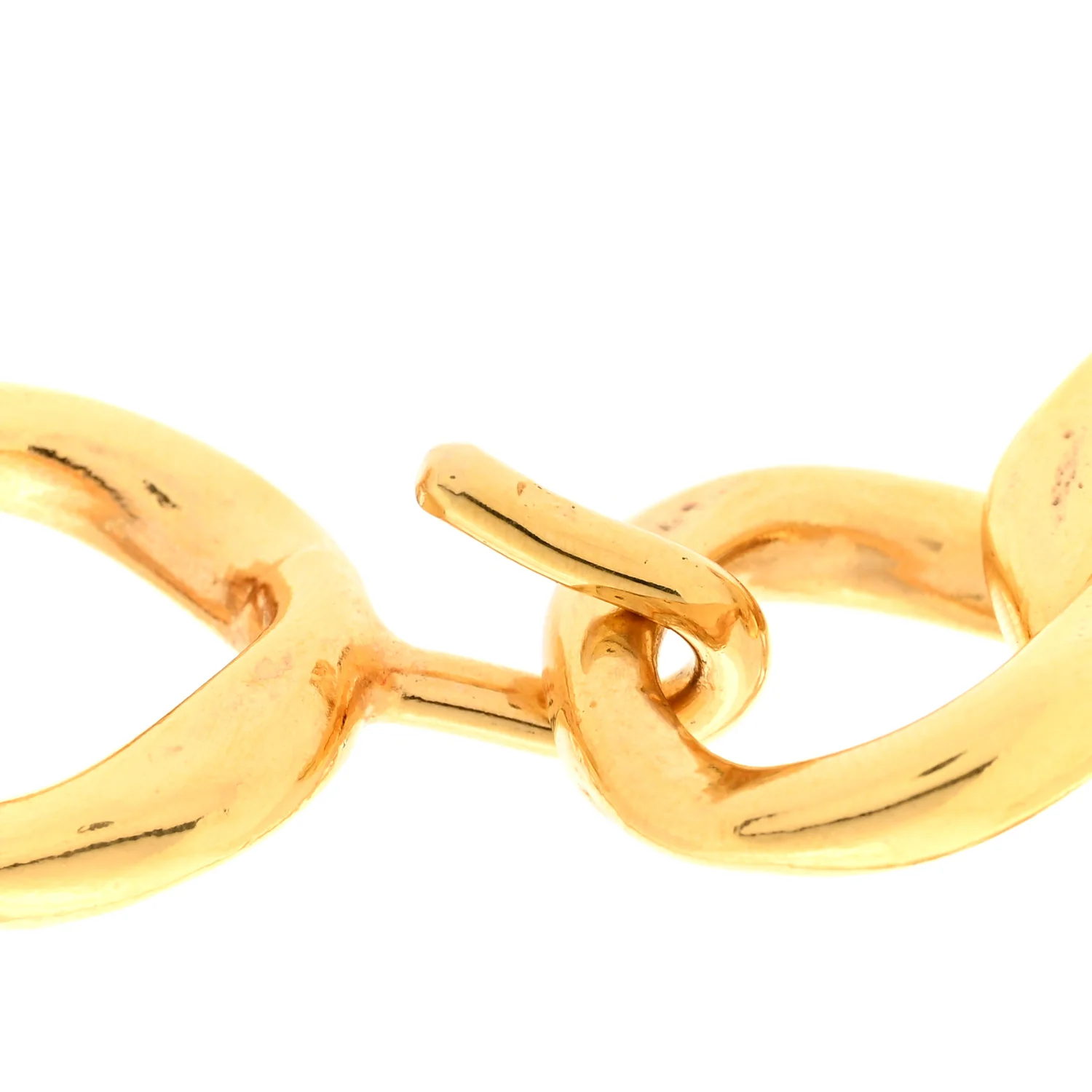 Metal Chain Link Necklace Gold - Image 6