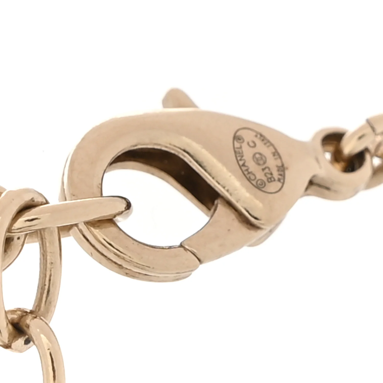 Metal Resin Calfskin Quilted CC Turnlock Chain Bag Necklace Gold Black - Image 4