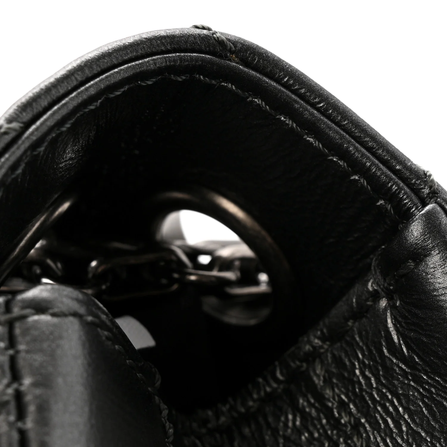 Metallic Aged Calfskin Chevron Quilted 2.55 Reissue Mini Flap Grey - Image 13