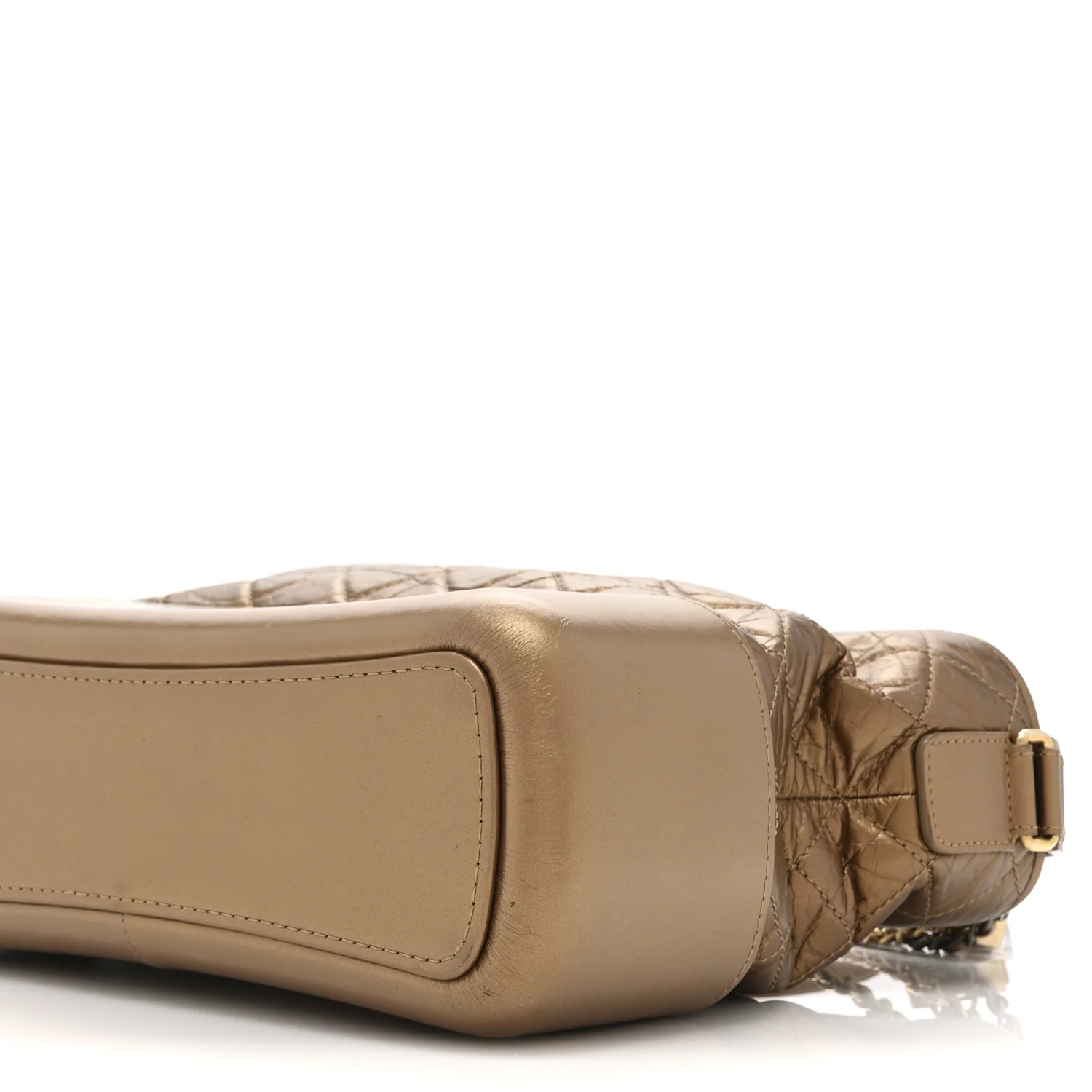 Metallic Aged Calfskin Quilted Medium Gabrielle Bronze - Image 10