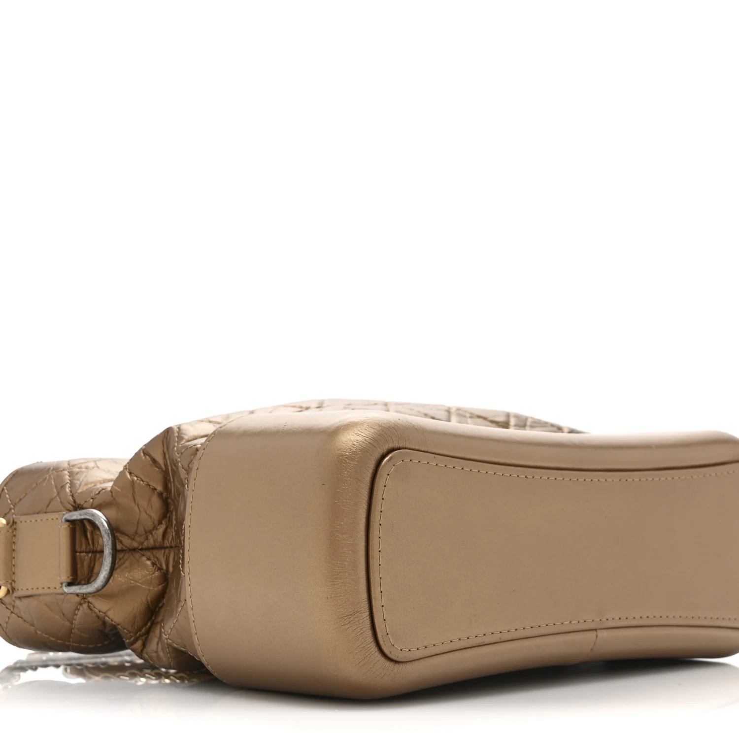 Metallic Aged Calfskin Quilted Medium Gabrielle Bronze - Image 9
