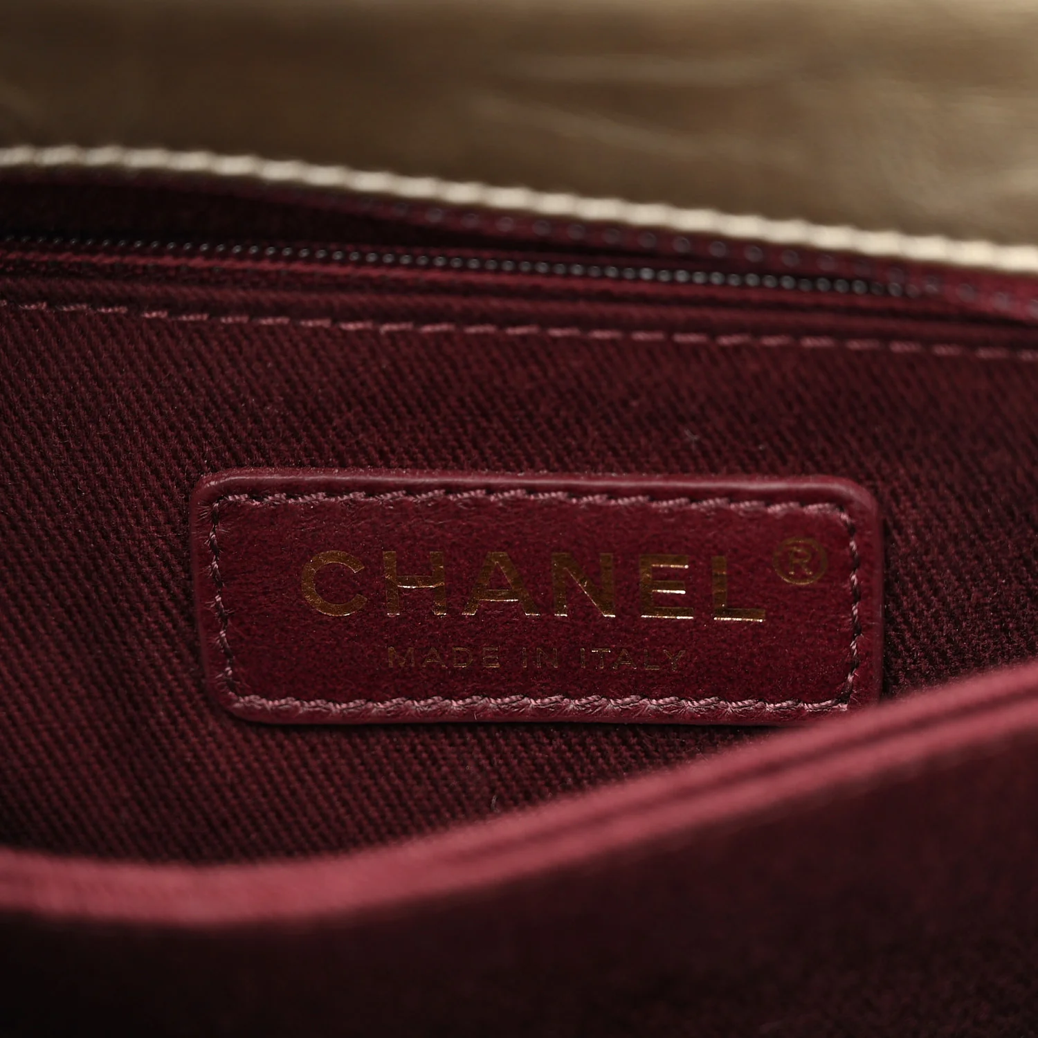 Metallic Aged Calfskin Quilted Mini Coco Handle Flap Gold - Image 6