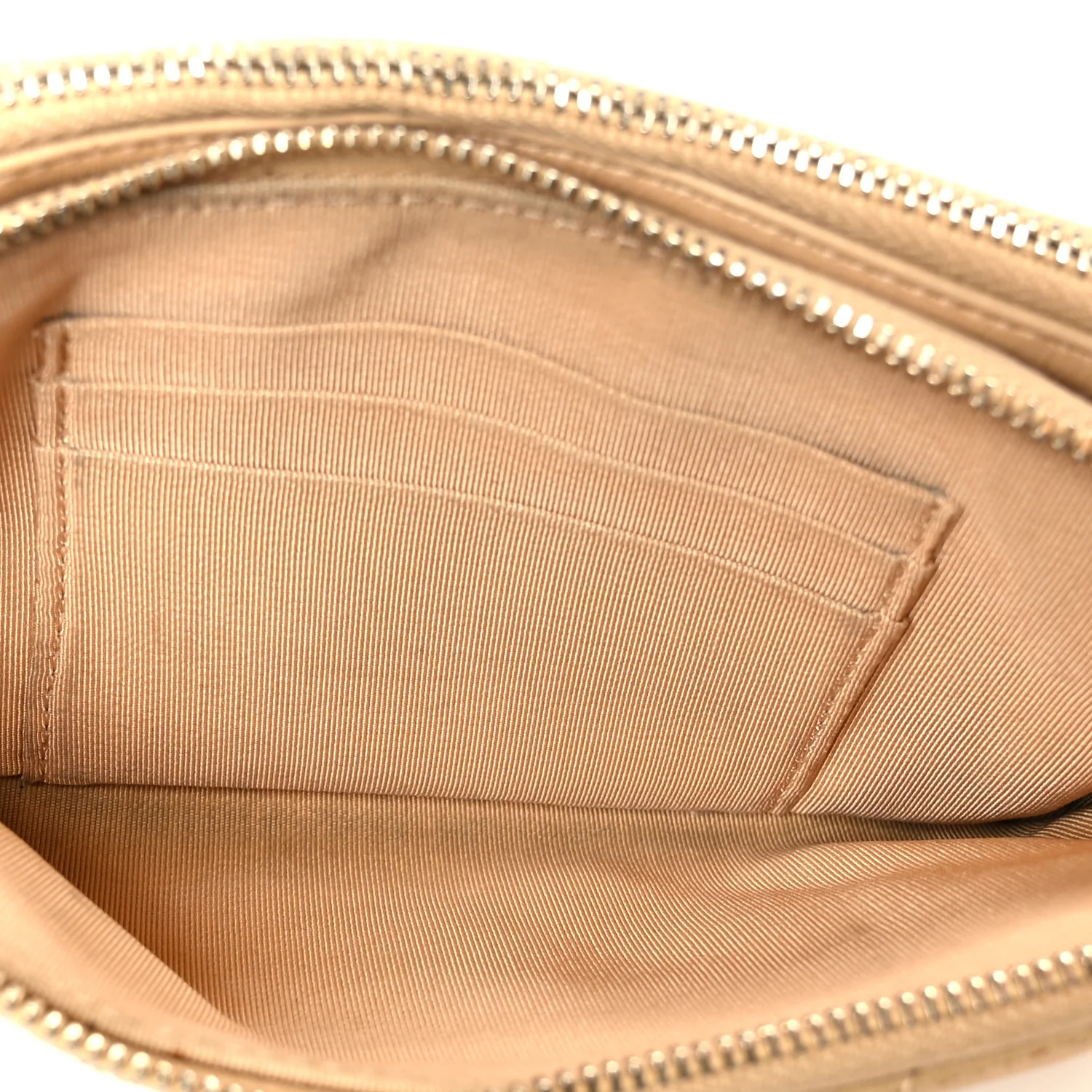 Metallic Caviar Quilted Small Clutch With Chain Gold - Image 6