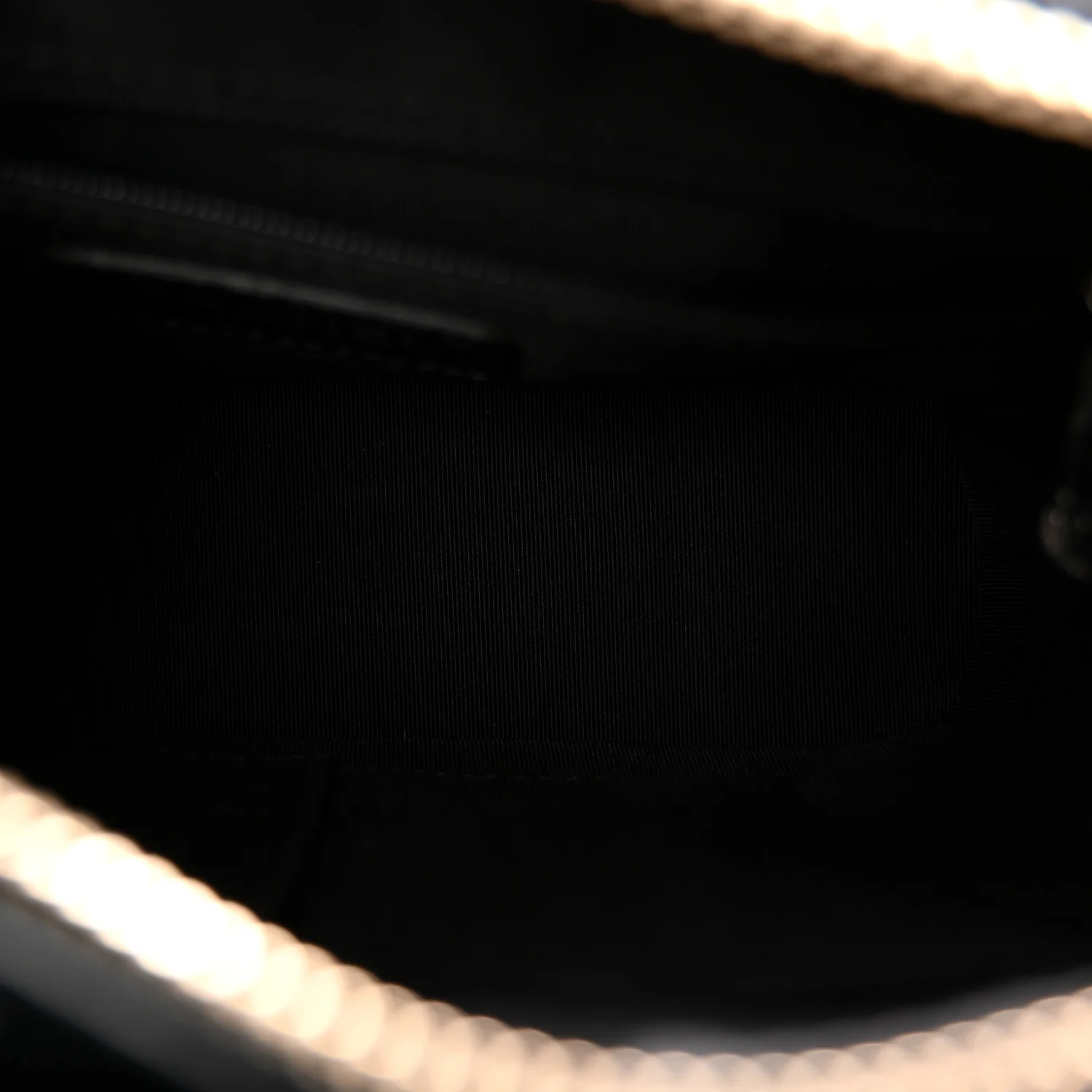 Metallic Crumpled Goatskin Quilted Small Gabrielle Hobo Black Rose Gold - Image 5
