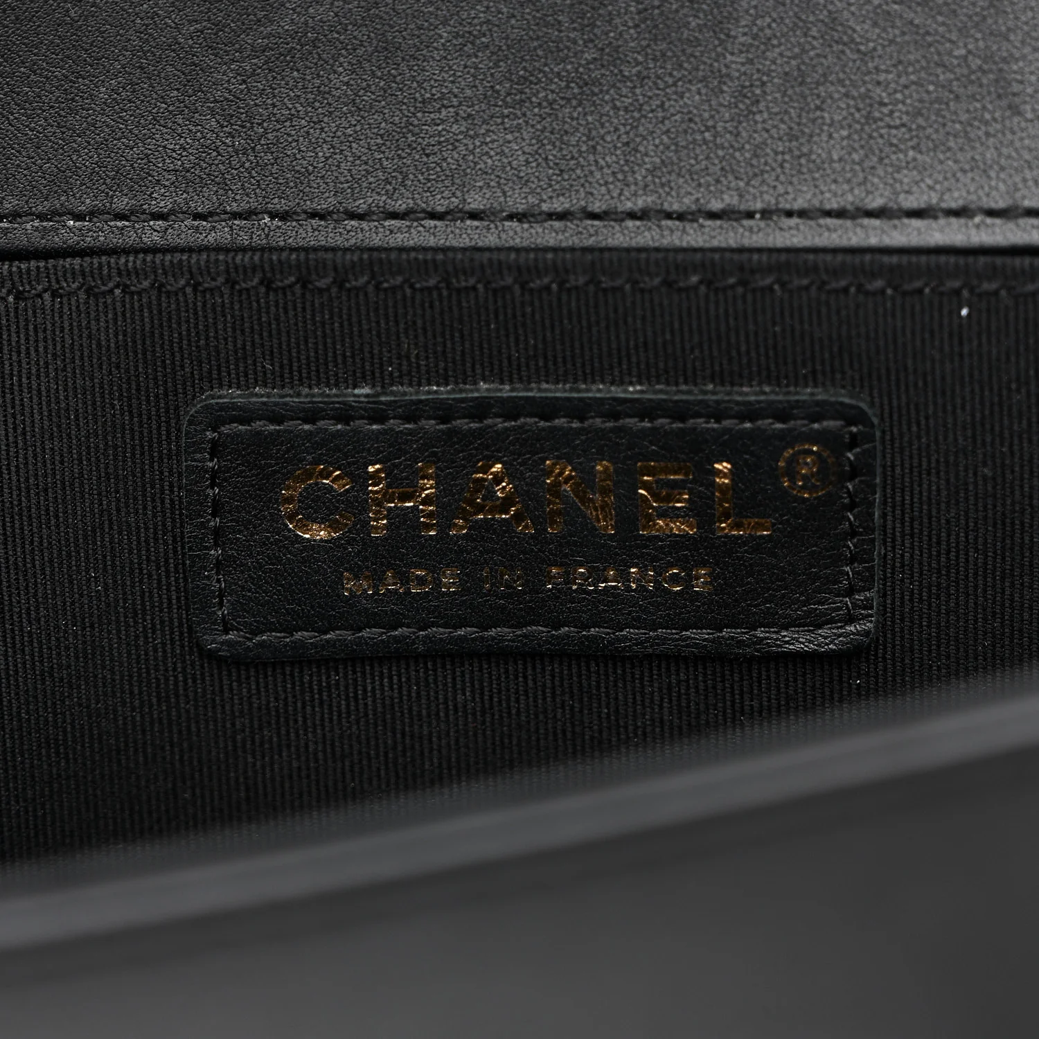 Metallic Crumpled Goatskin Small Boy Flap Black Gold - Image 6